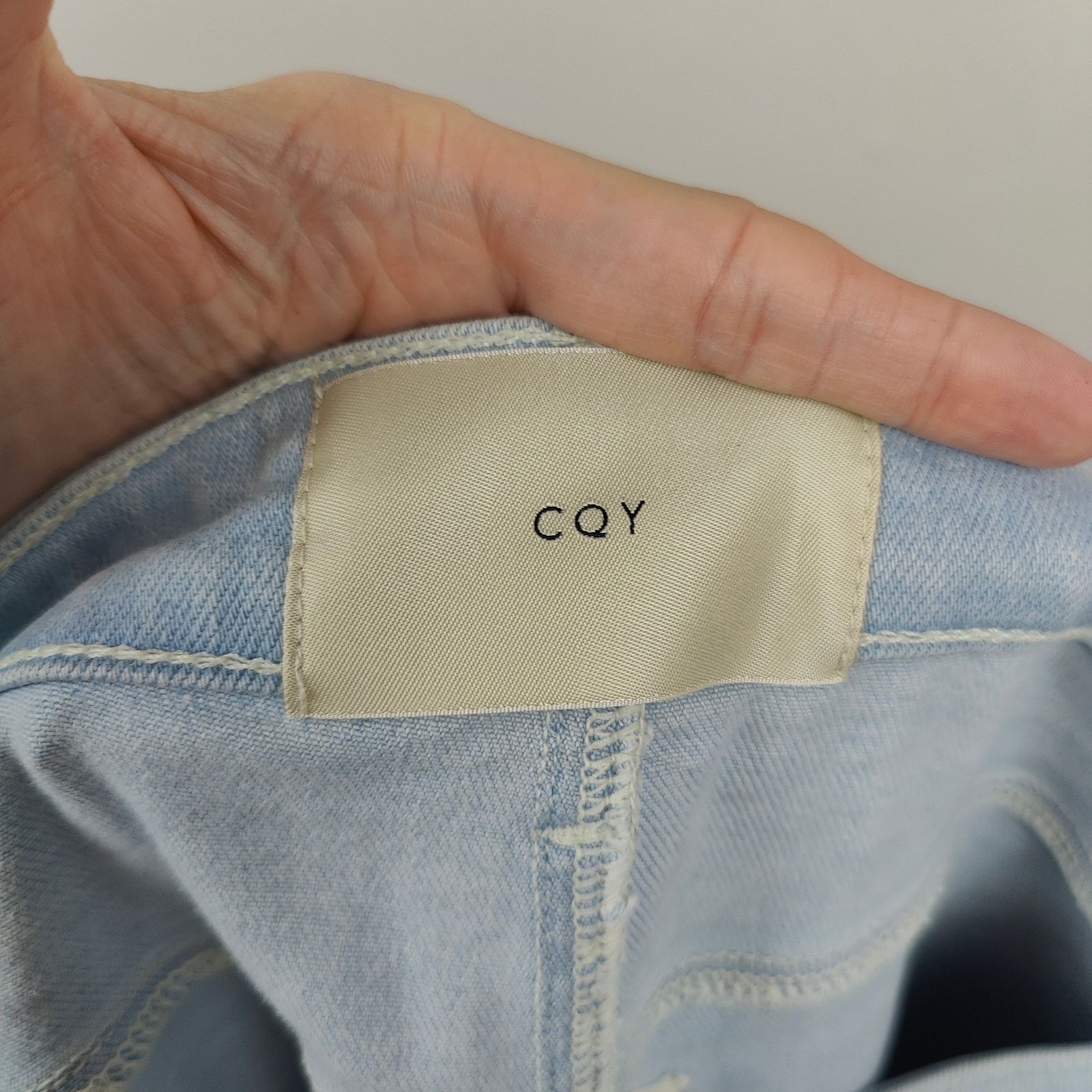 Other CQY Boot Cut Jeans Womens 29 Light Wash Raw Hem Size 29" - 9 Thumbnail