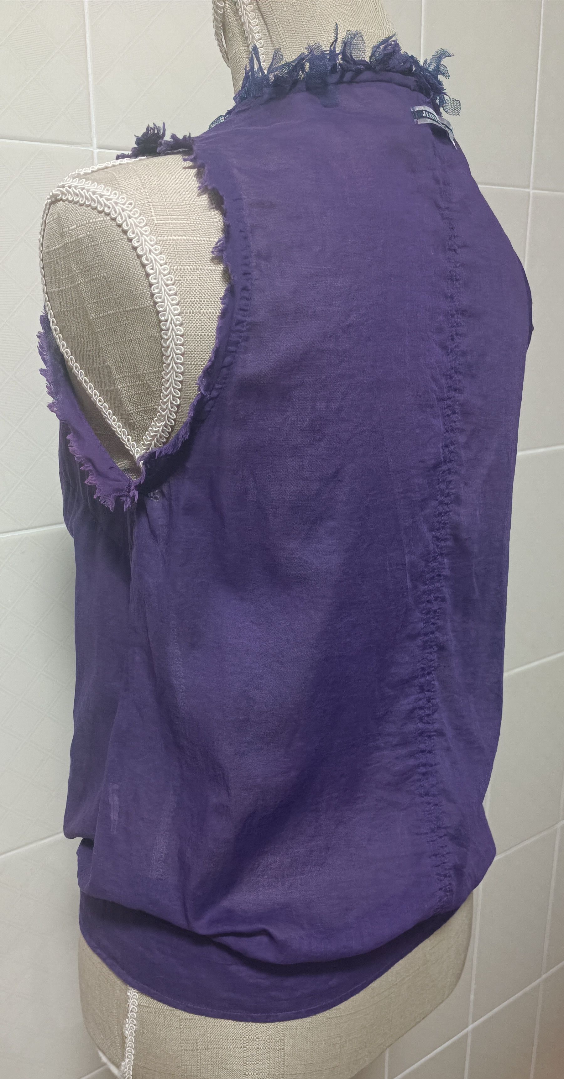 Jean Paul Gaultier Purple blouse with fringes Size M / US 6-8 / IT 42-44 - 16 Thumbnail