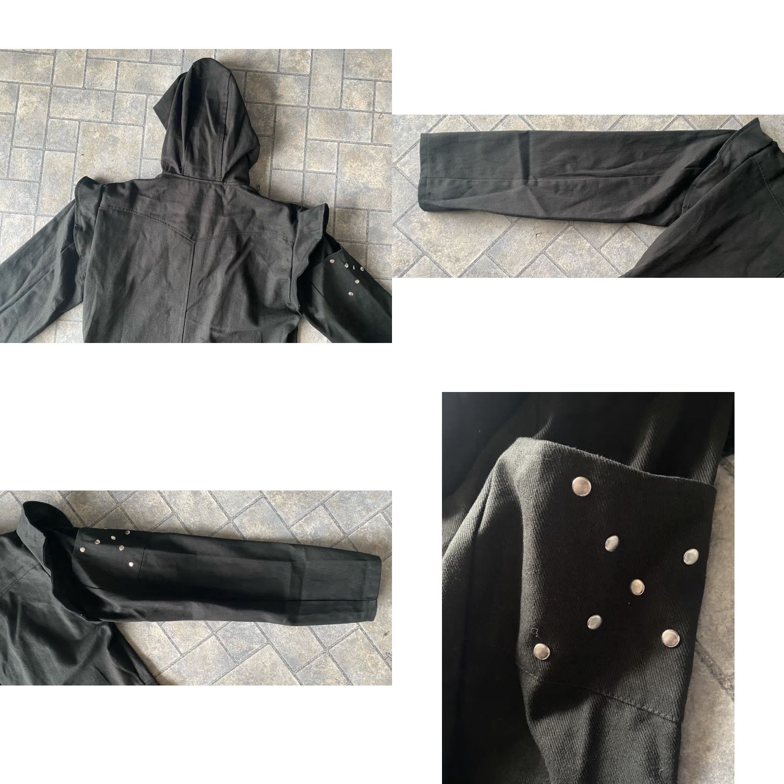 Vintage Necessary Evil Trench Coat Jacket Long Black Gothic Hooded Womens L Black Coat Jacket Size L / US 10 / IT 46 - 11 Thumbnail
