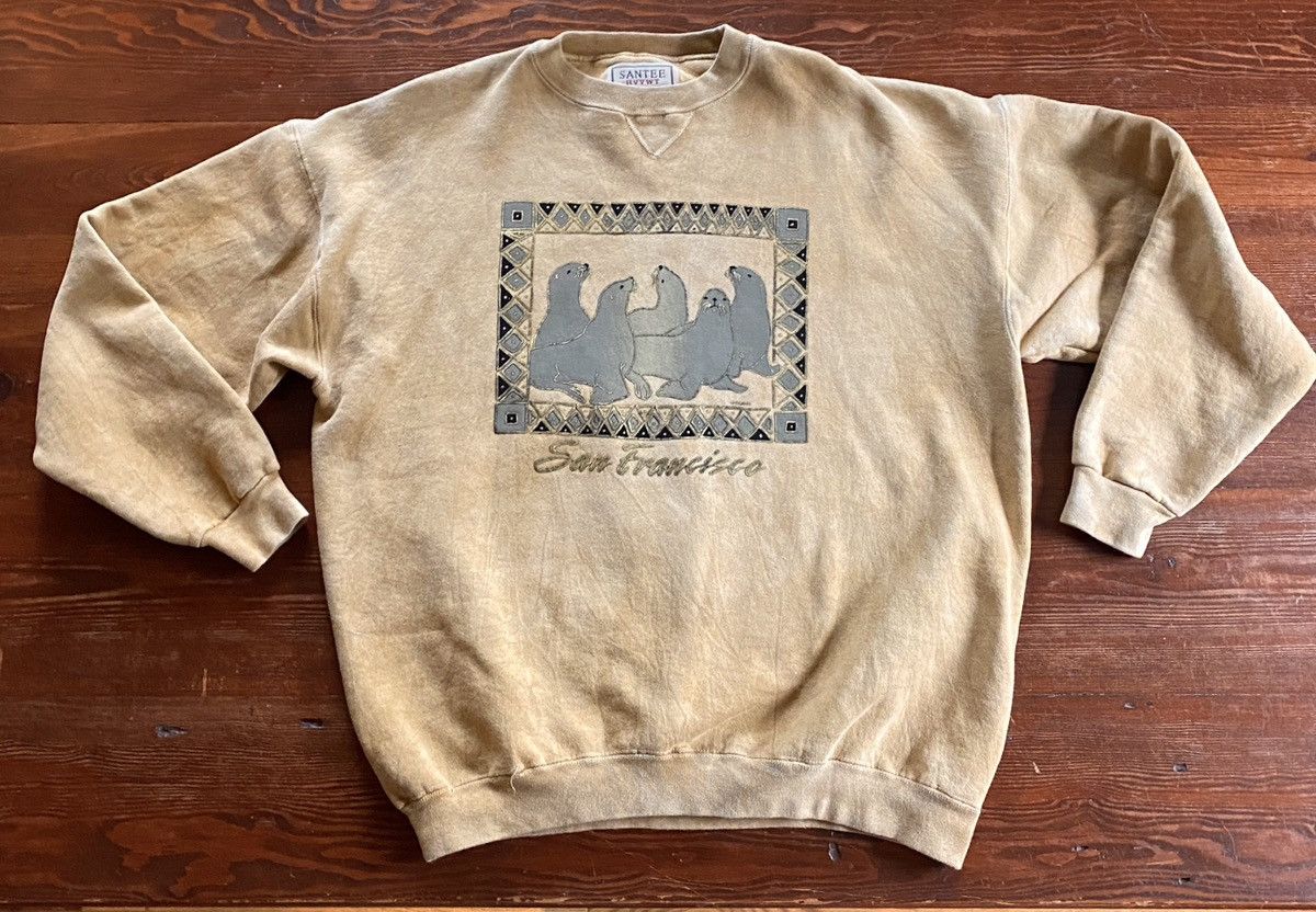 Vintage Vintage 90’s Seals San Francisco Crewneck Sweatshirt Size US XL / EU 56 / 4 - 2 Thumbnail