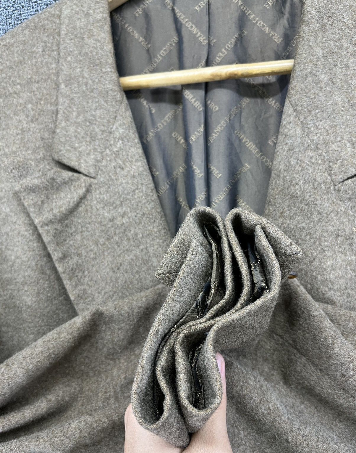 Vintage Vintage Franco Ferraro Luxury Wool Blazer Coat Jacket Size US L / EU 52-54 / 3 - 13 Thumbnail