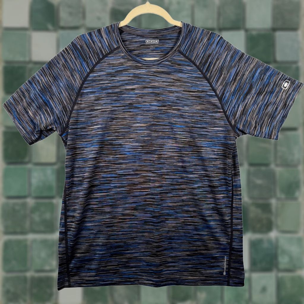 Vintage OGIO Endurance T-Shirt Space Dye Athletic L Blue Crew Neck Raglan Sleeve Mens Shirt Size US L / EU 52-54 / 3 - 1 Thumbnail