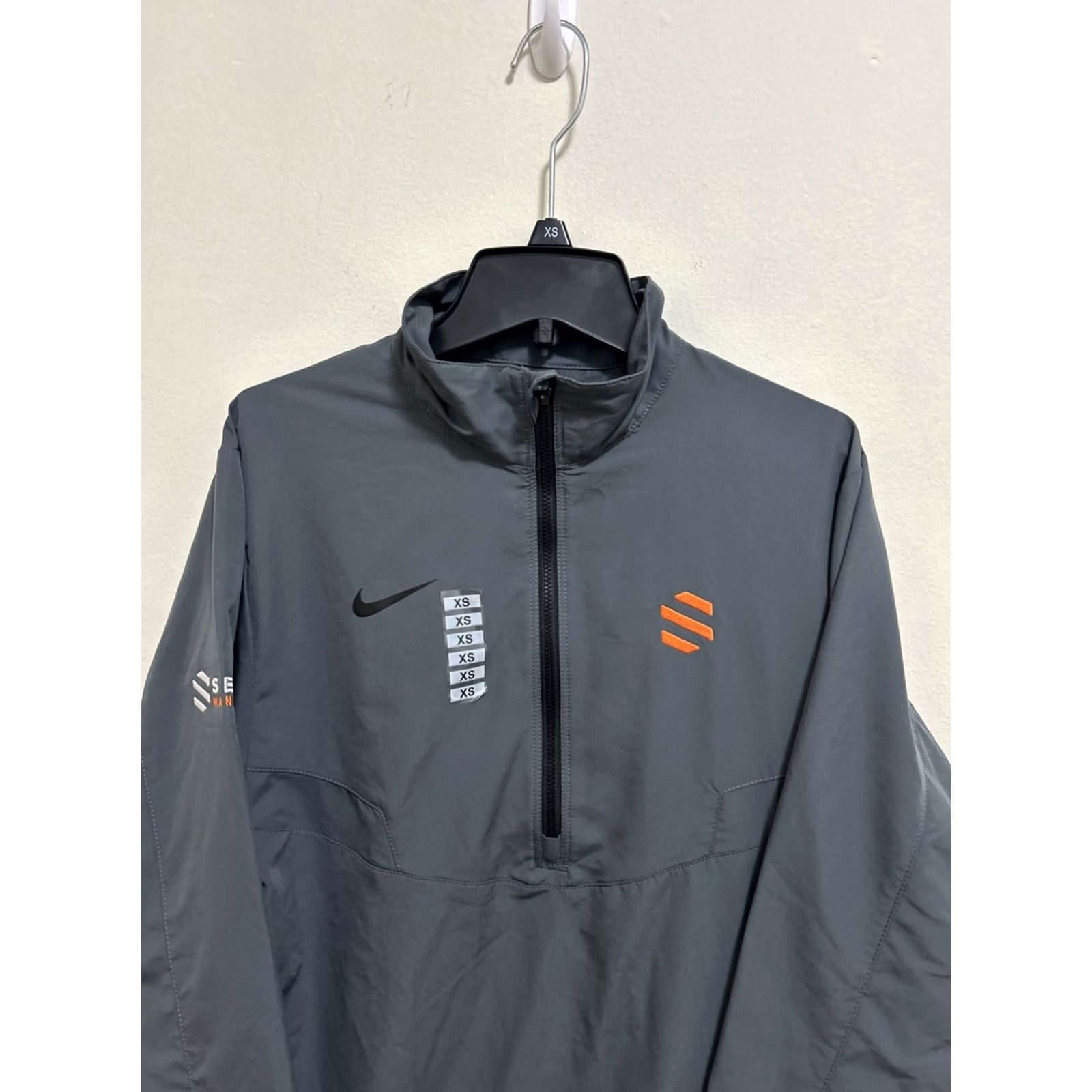 Nike Nike Golf Mens Jacket Windbreaker 1/2 Zip Lightweigh t Gray Dri-Fit Wind Shirt Athletic Outdoor Activewear Size US XS / EU 42 / 0 - 2 Thumbnail