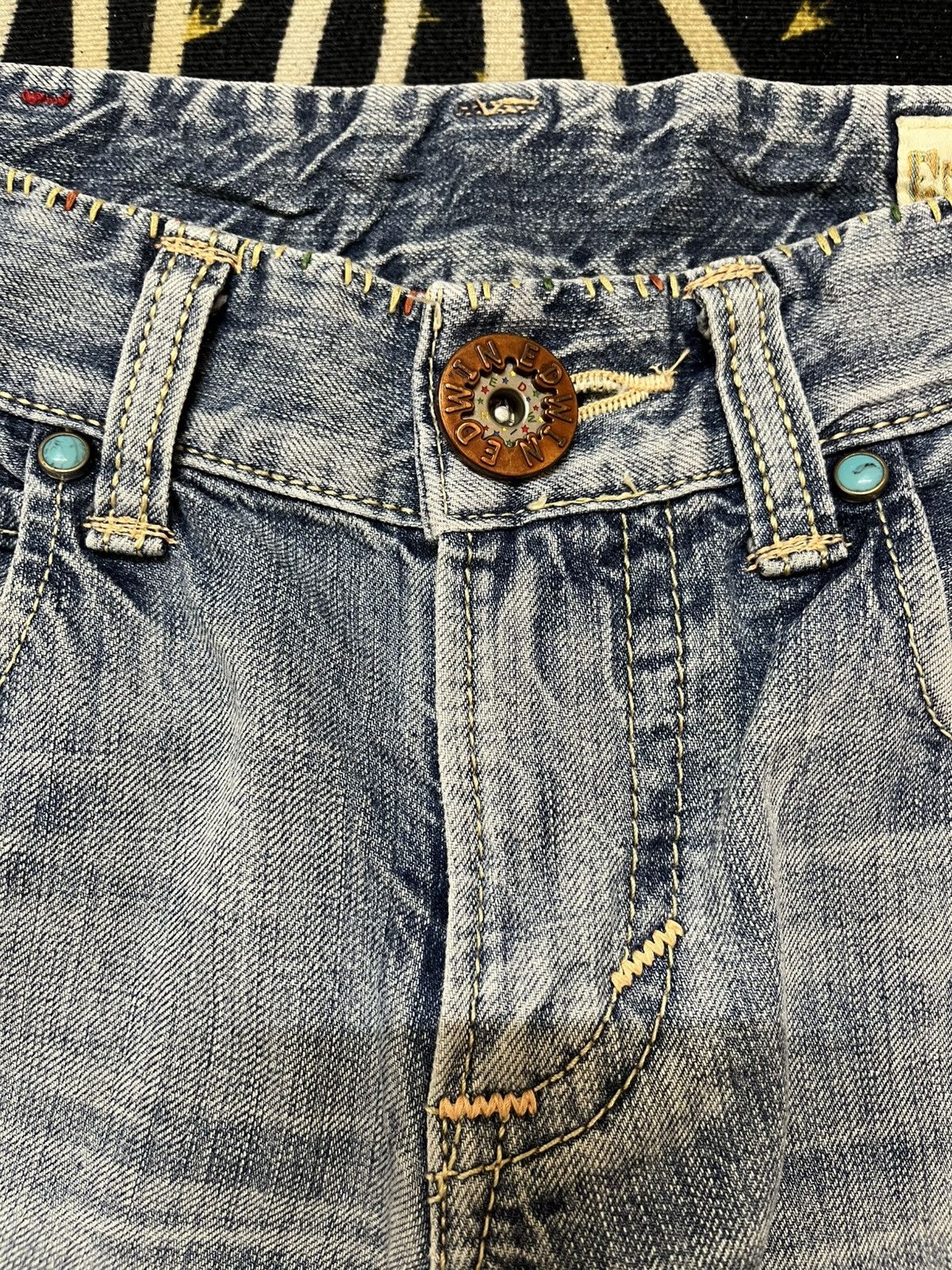 Edwin Vintage Edwim Blue Trip Faded Blinker Denim Size US 30 / EU 46 - 9 Thumbnail