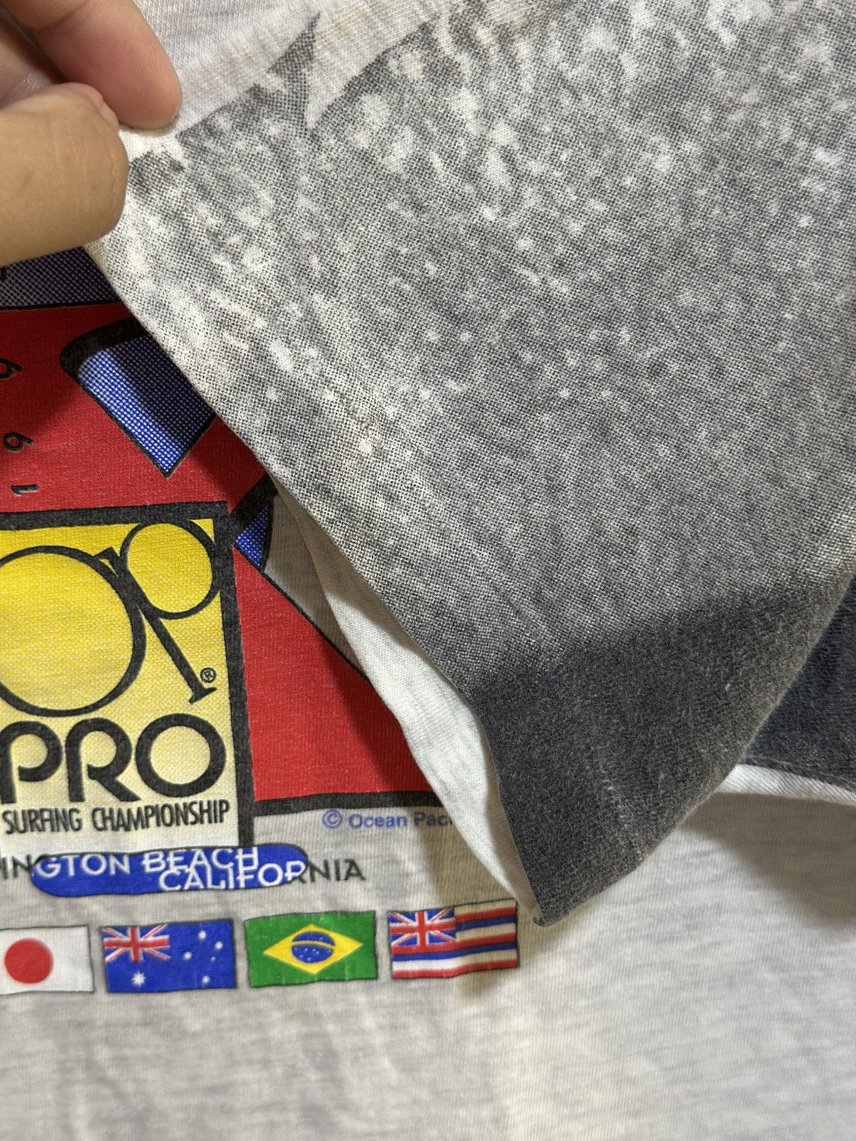 Ocean Pacific × Vintage Vintage Ocean Pacific Pro Surfing ChampionShip Tee Size US L / EU 52-54 / 3 - 5 Thumbnail