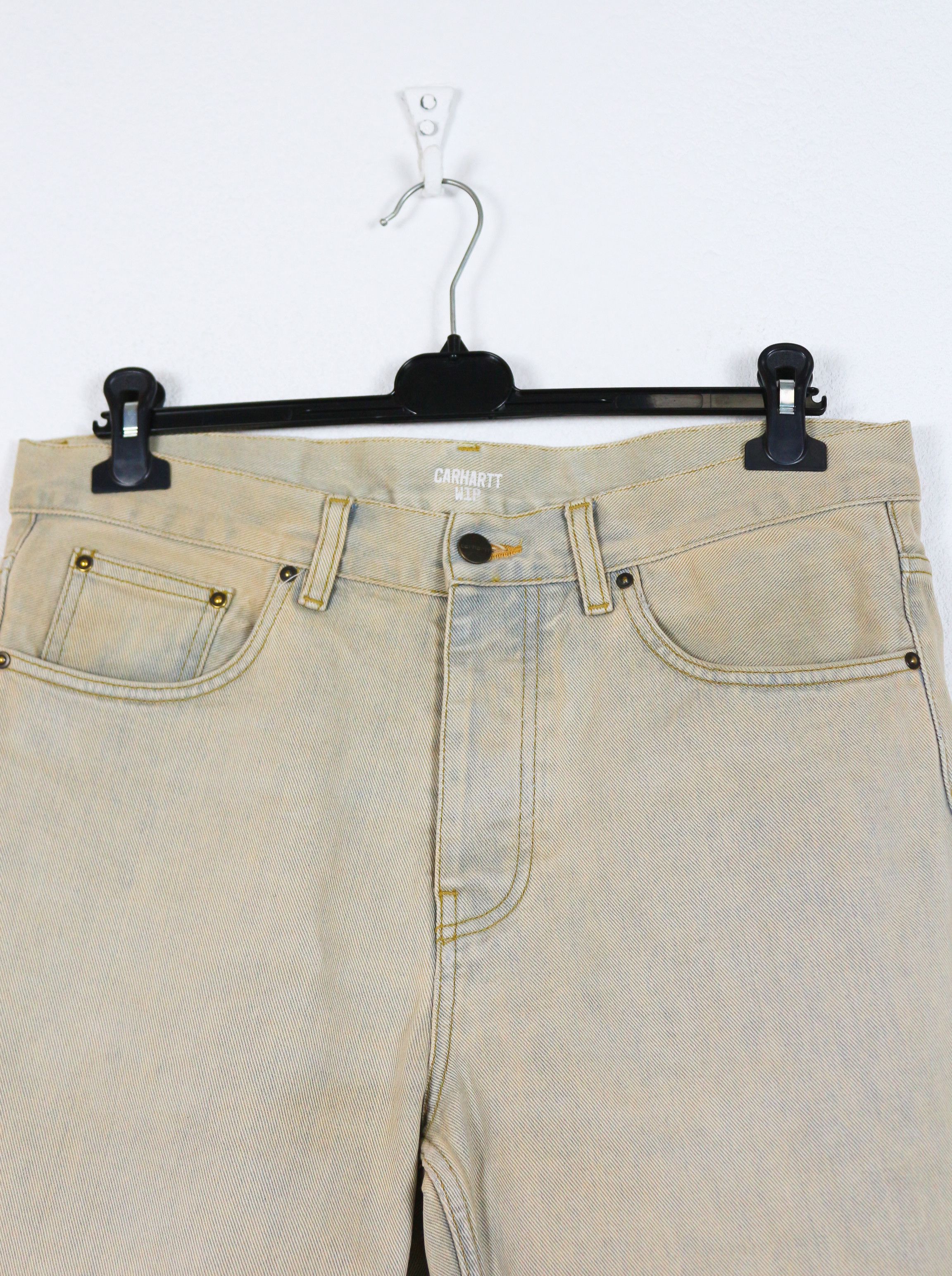 Carhartt Carhartt WIP Logo Hamilton Brown Denim Shorts Size US 32 / EU 48 - 2 Thumbnail