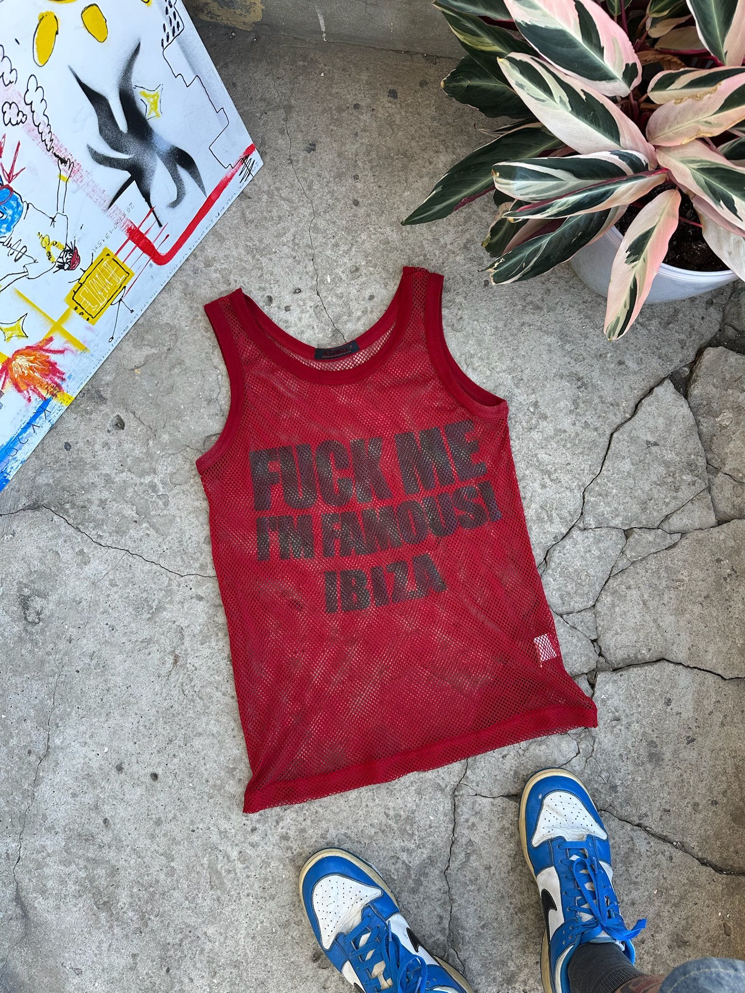 Vintage Vintage Ibiza tank mesh fuck me I am famous sexy porn techno Size US M / EU 48-50 / 2 - 6 Thumbnail