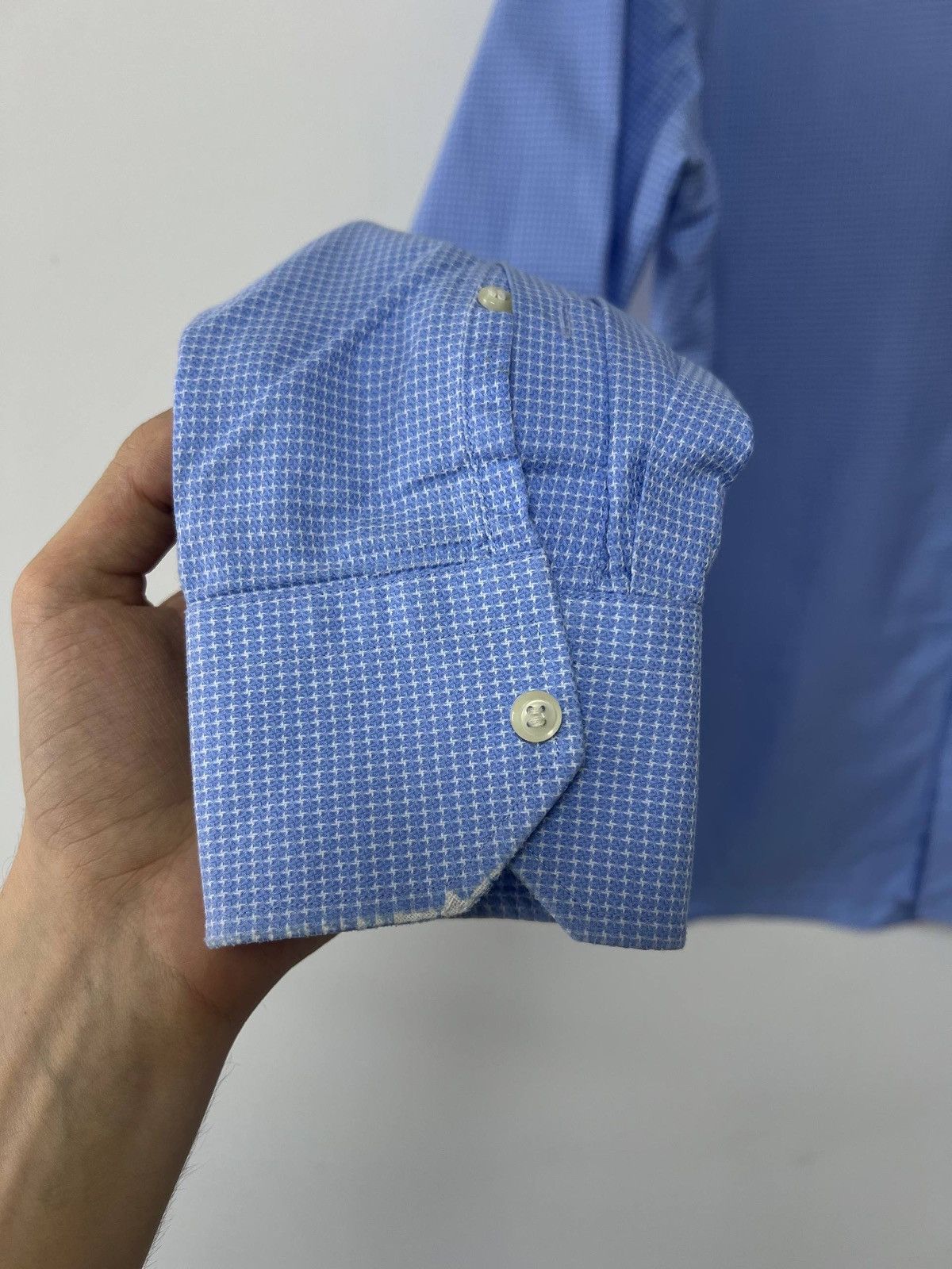 Boggi Authentic Boggi Milano Tailored Fit Button Shirt Blue 41/16 Size US XS / EU 42 / 0 - 5 Thumbnail