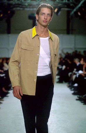 Helmut Lang S/S 97 Contrast Collar Military Shirt Size US L / EU 52-54 / 3 - 2 Thumbnail