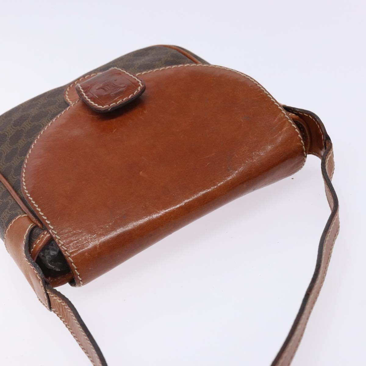 Celine CELINE Macadam Canvas Shoulder Bag Pvc Leather Brown Gold Size ONE SIZE - 6 Thumbnail