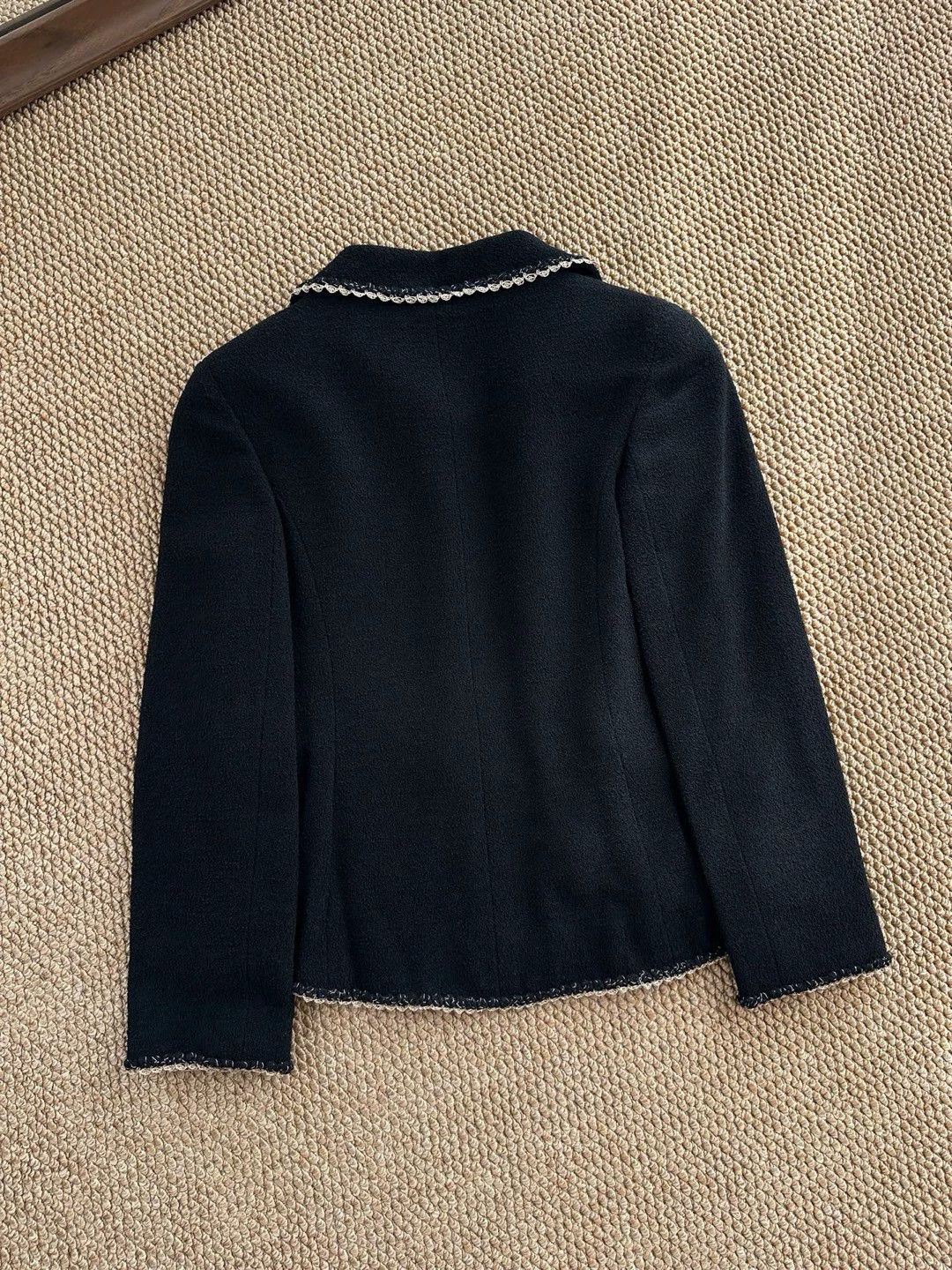 Chanel CHANEL 2013 wool blend gold lace waist jacket black Size XS / US 0-2 / IT 36-38 - 6 Thumbnail