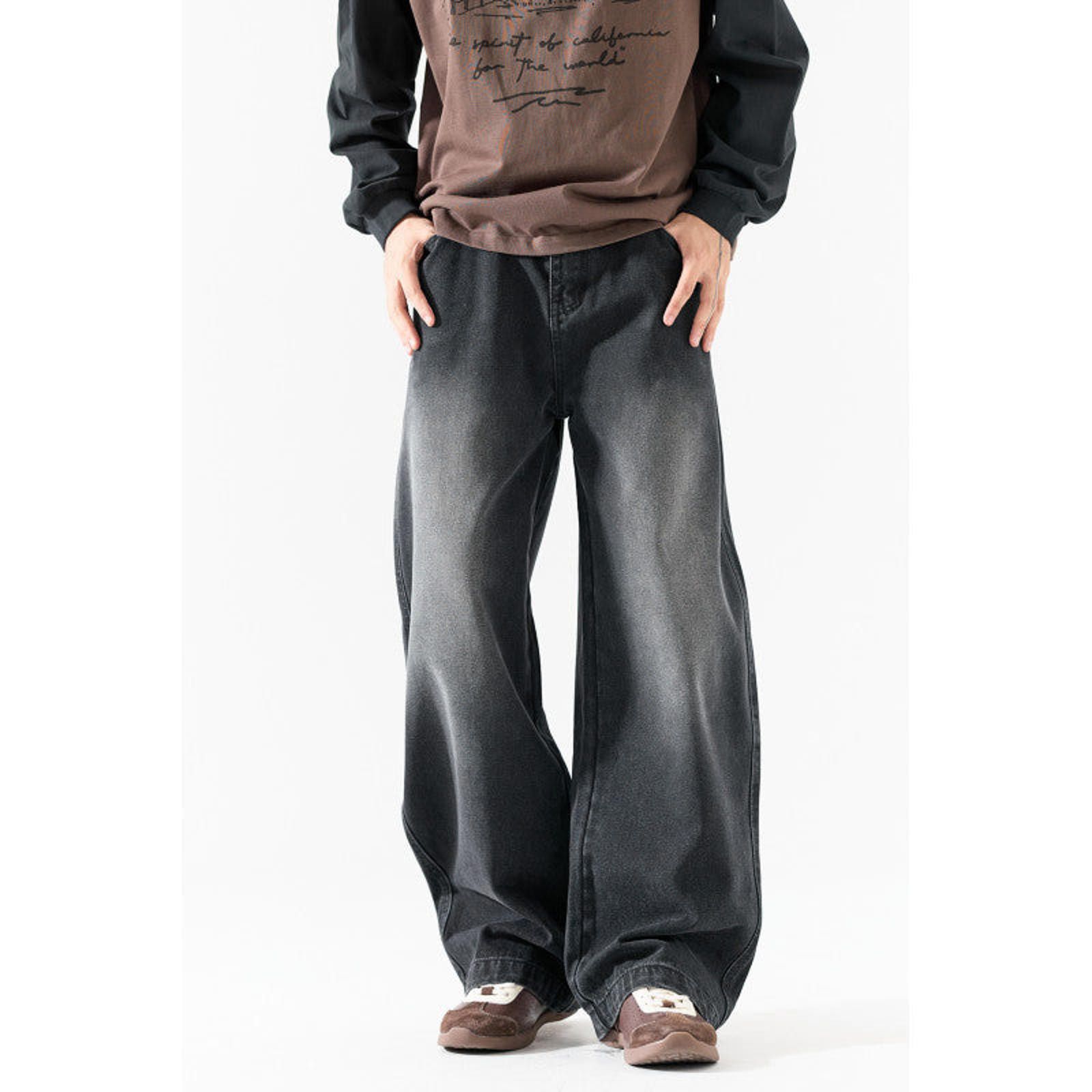 Vintage Wide Leg Baggy Denim Jeans for Men, Casual Loose Fit Pants Size US 30 / EU 46 - 5 Thumbnail