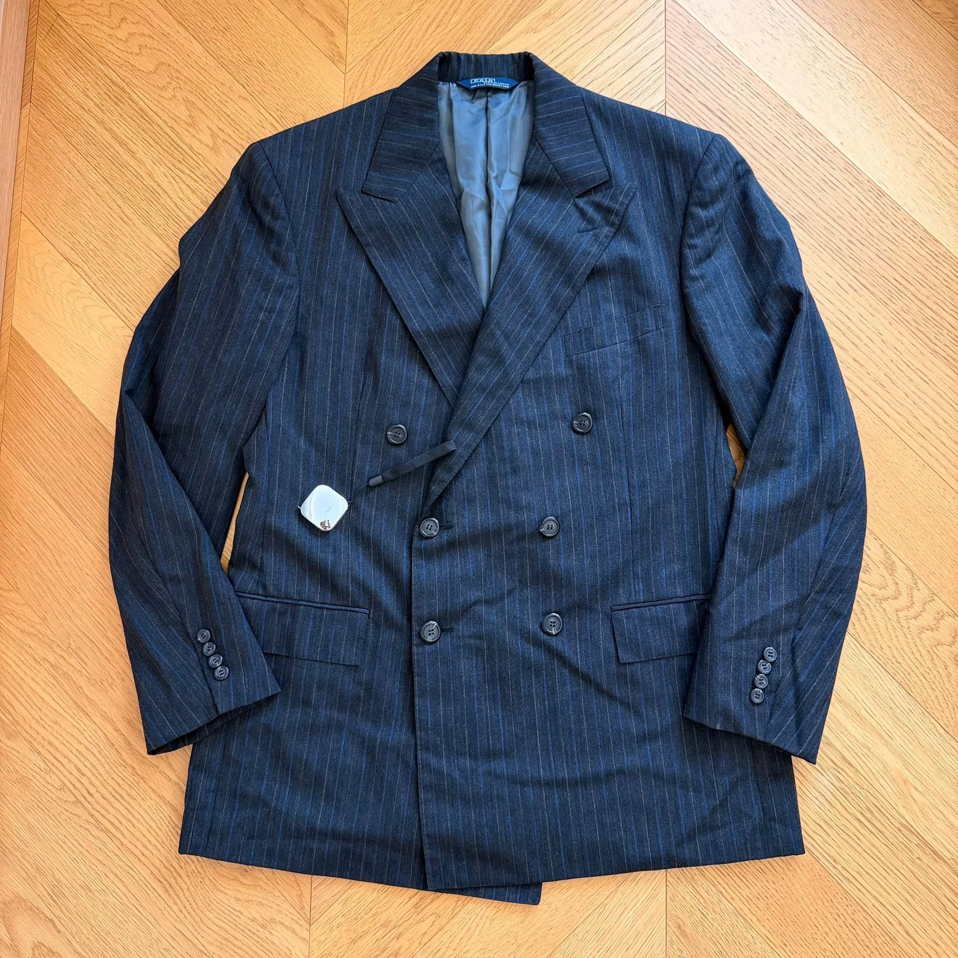 RLX Ralph Lauren Vintage Wool Striped Blazer Jacket Size US L / EU 52-54 / 3 - 1 Thumbnail