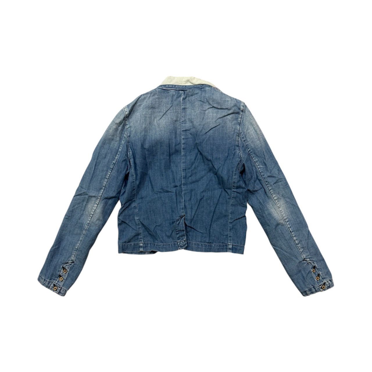 Tommy Hilfiger Tommy Hilfiger light wash denim blazer jacket patch pocket Size XS / US 0-2 / IT 36-38 - 2 Thumbnail