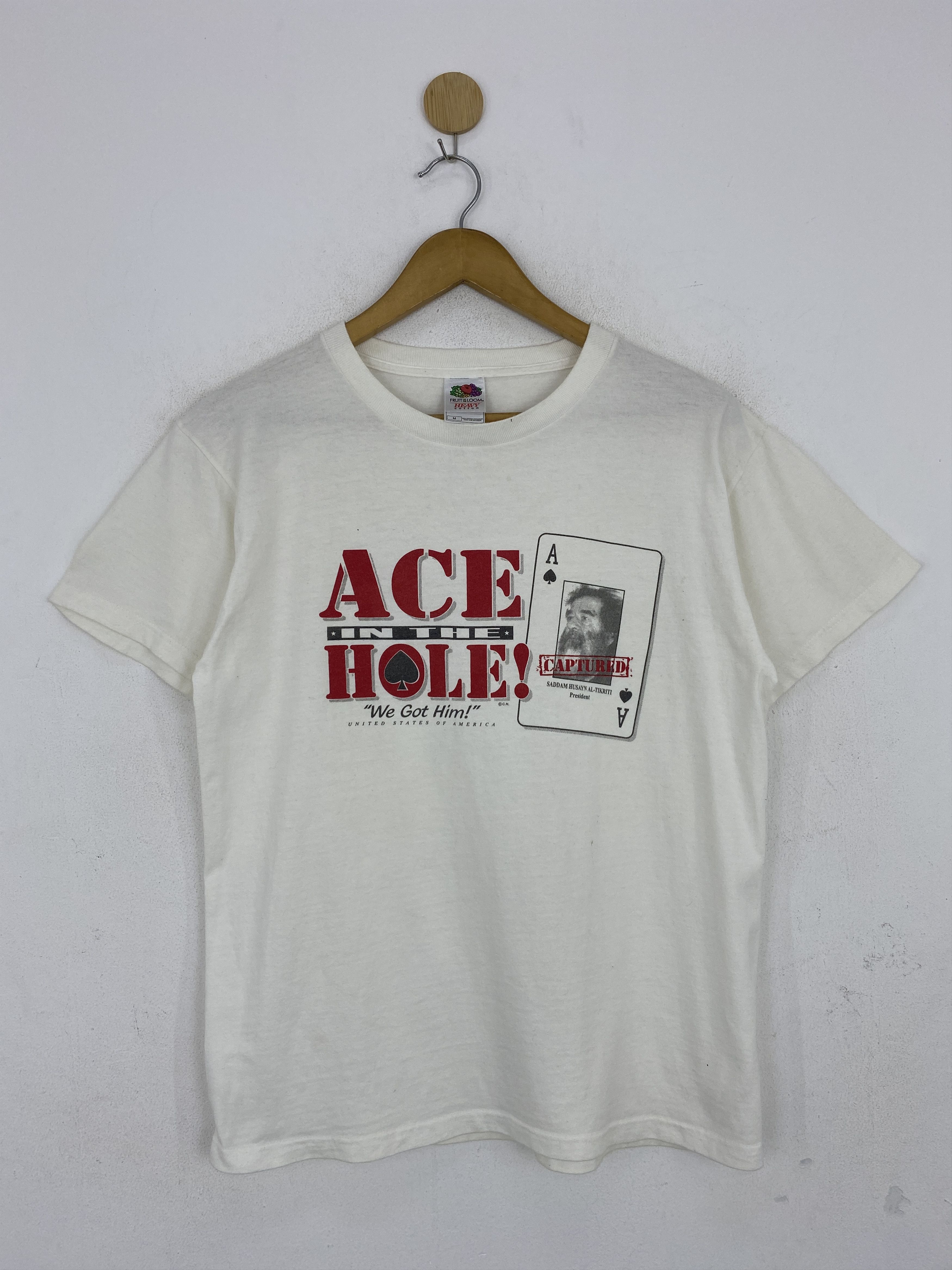 President's × Vintage Vintage 90s Saddam Hussein Ace In The Hole T Shirt TA0574 Size US M / EU 48-50 / 2 - 1 Thumbnail