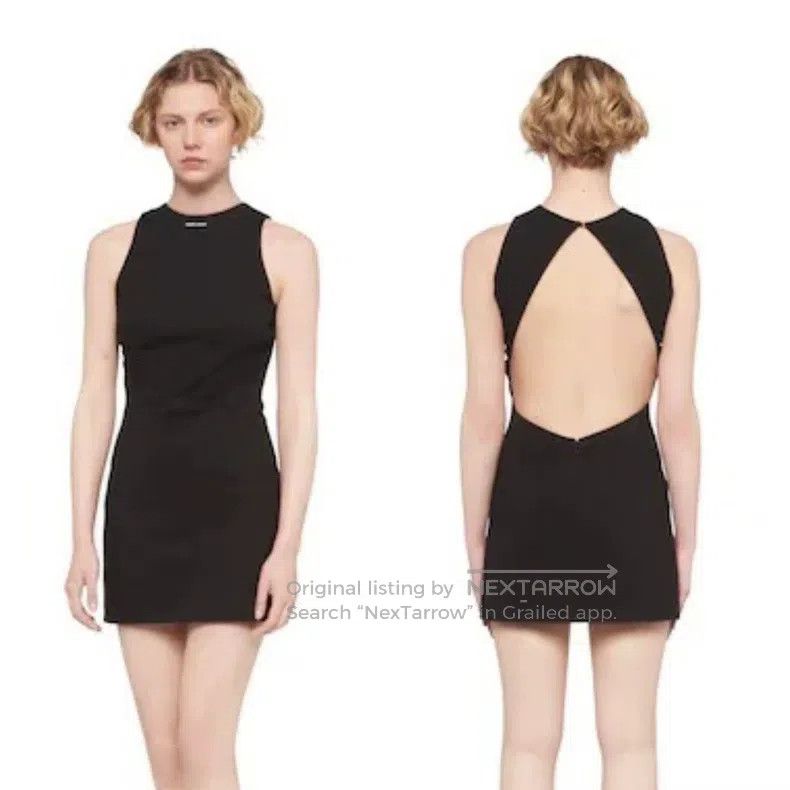 Miu Miu Miu Miu 38 Solid color round neck hollow long sleeveless dr Size S / US 4 / IT 40 - 5 Thumbnail