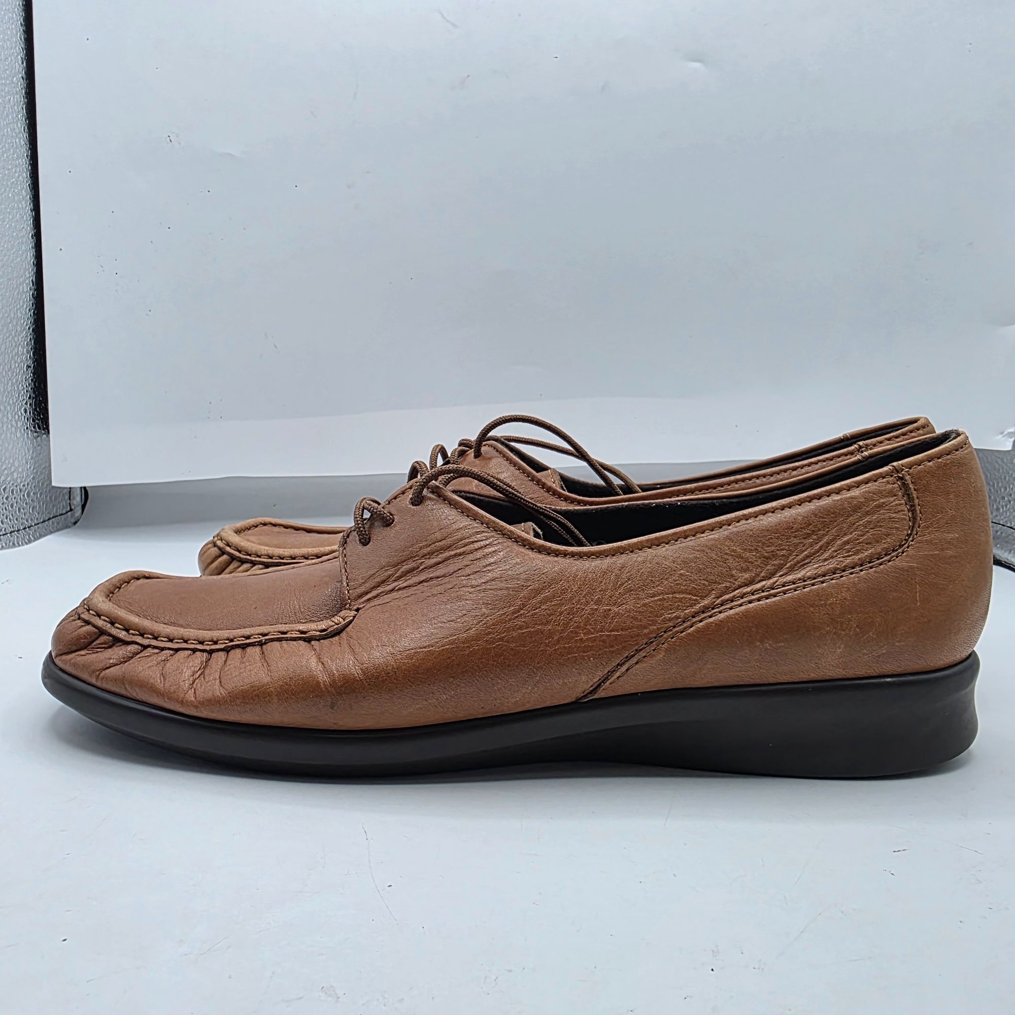 SAS SAS Petra Womens 9.5 Brown Leather Comfort Shoes Casual Loaf Size US 9.5 / IT 39.5 - 13 Thumbnail