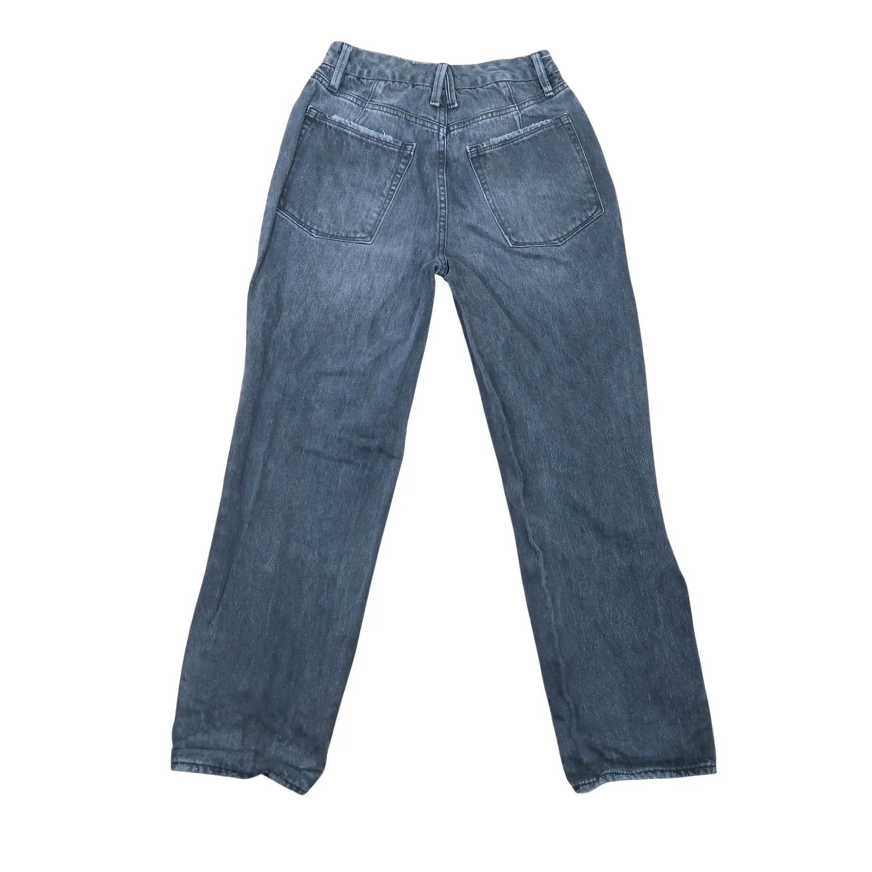 Good American Good American Black High Rise Straight Leg Denim Jeans 2 Women Regular 26in Inseam 26in Cotton 100% Vintage Size 26" / US 2 / IT 38 - 3 Thumbnail