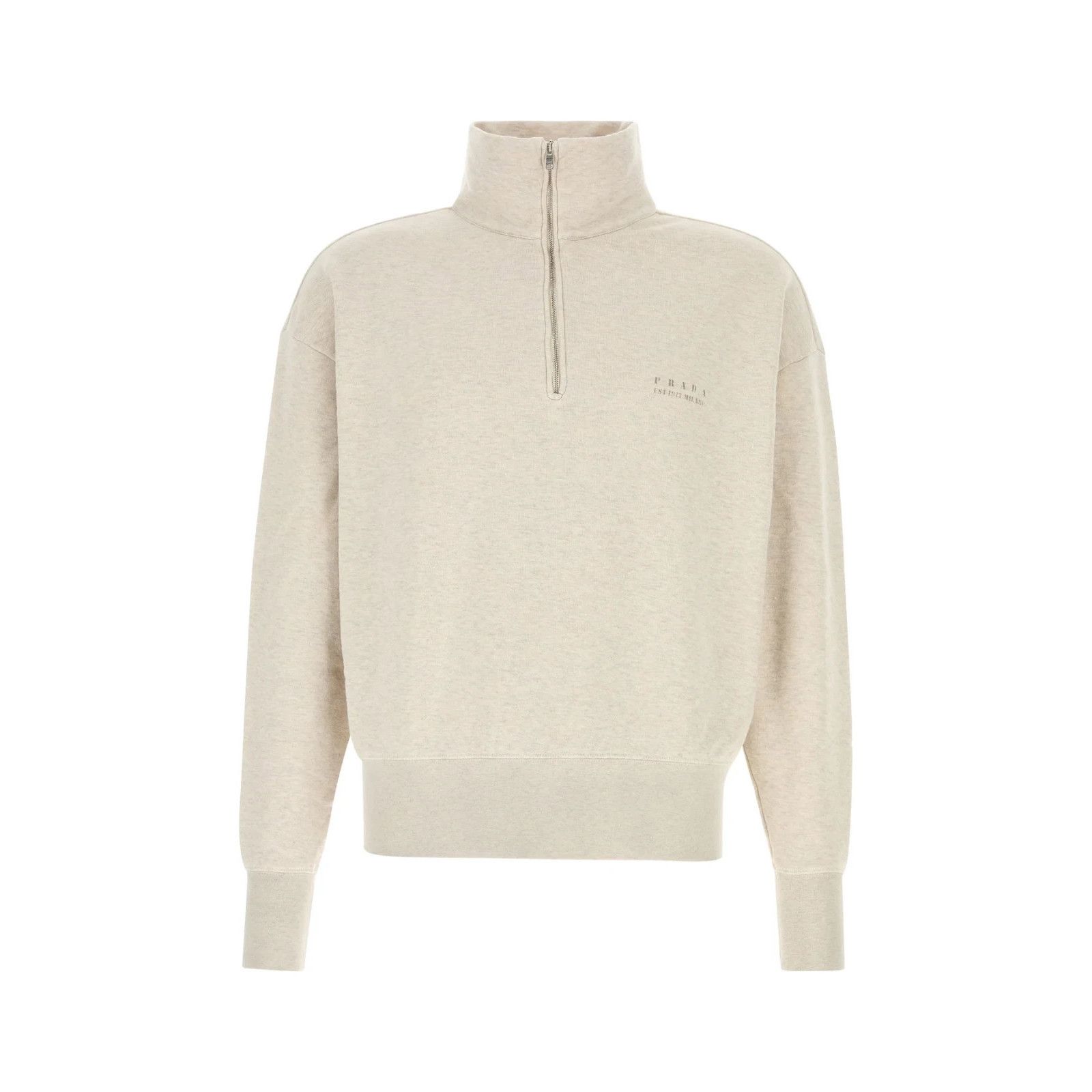 Prada PRADA Melange Sand Cotton Sweatshirt New & Authentic (Men's Size US S / EU 44-46 / 1 - 1 Thumbnail