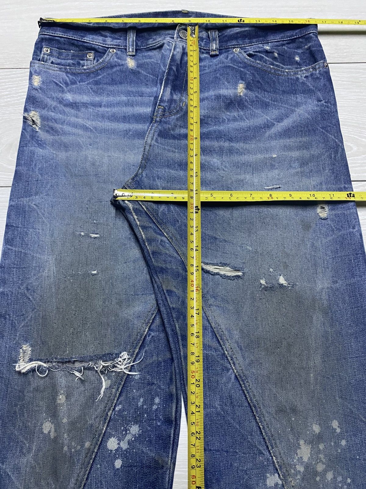 Japanese Brand Vintage Japanese Brand Acid Wash Thunder Distressed Style Size US 33 - 17 Thumbnail