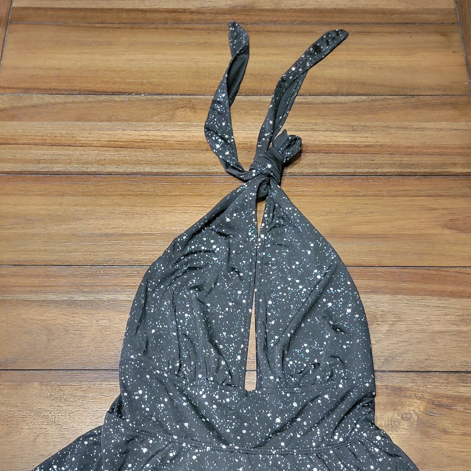 Other Shien 1 Pc Black w/ Silver Speckle Ladies Swimsuit - Size XL Size XL / US 12-14 / IT 48-50 - 3 Thumbnail