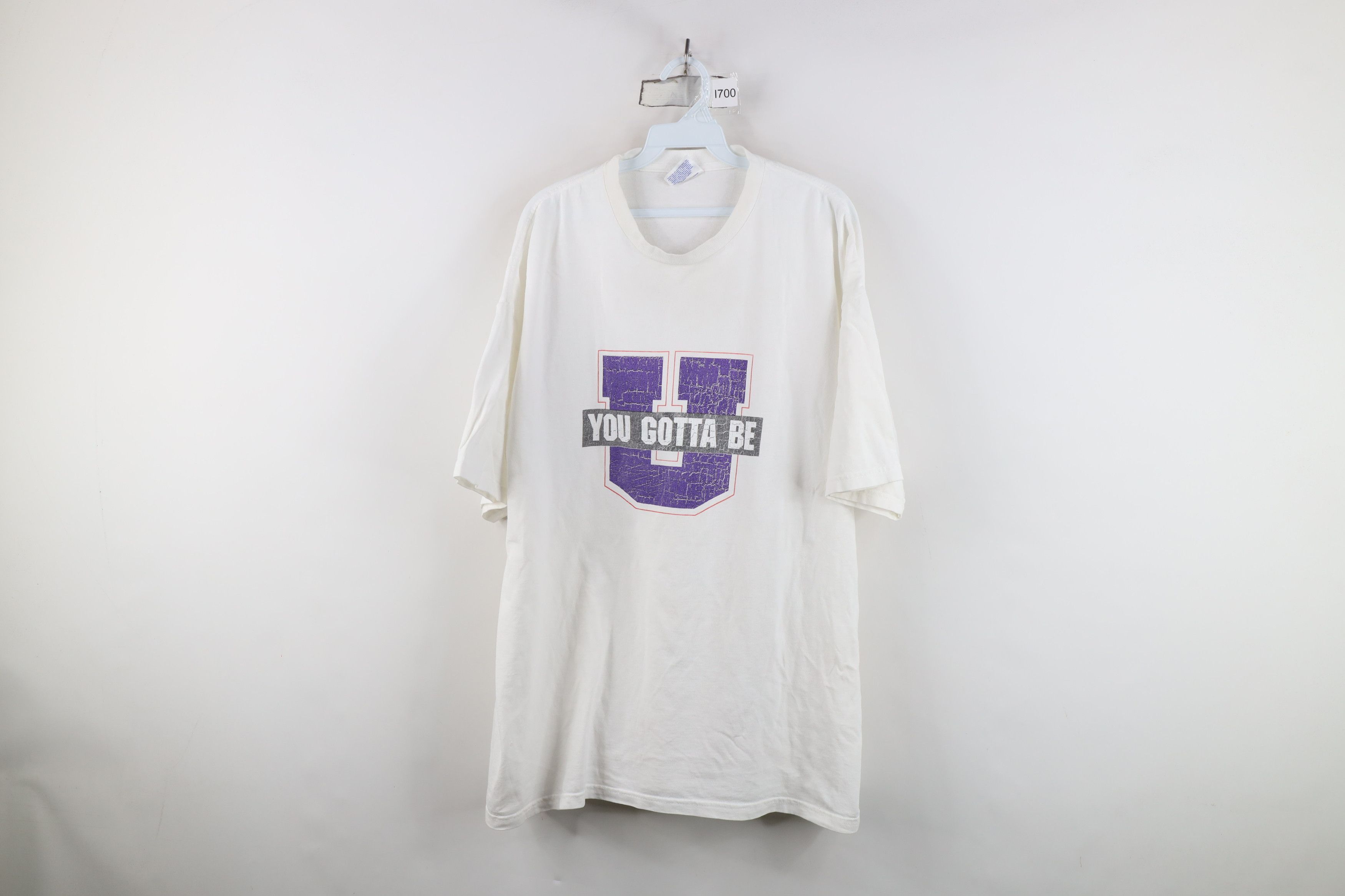 Vintage Vintage 90s Streetwear You Gotta Be U T-Shirt White Size US XXL / EU 58 / 5 - 1 Thumbnail