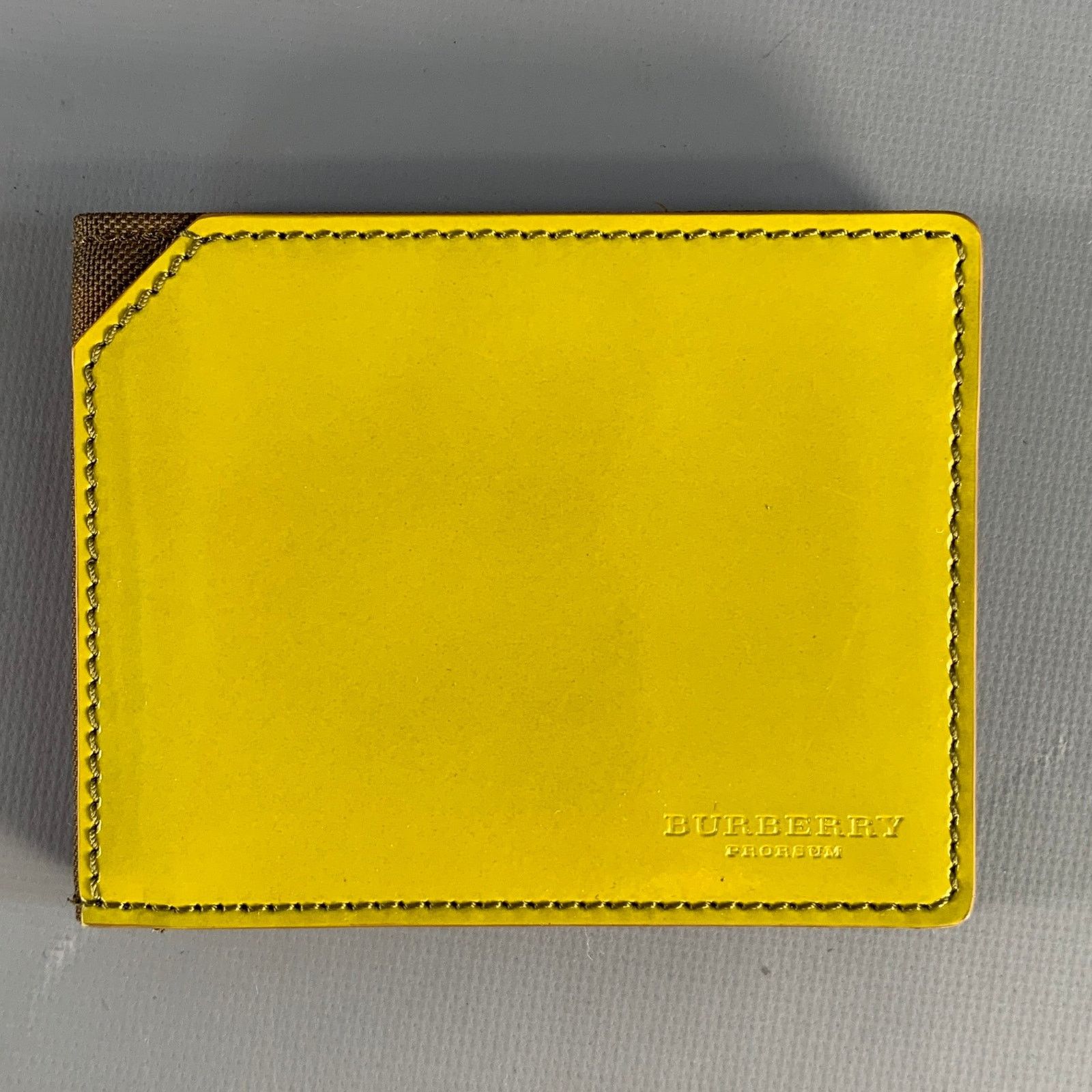 Burberry Prorsum BURBERRY PRORSUM Green Brown Canvas Leather Wallet Size ONE SIZE - 1 Thumbnail