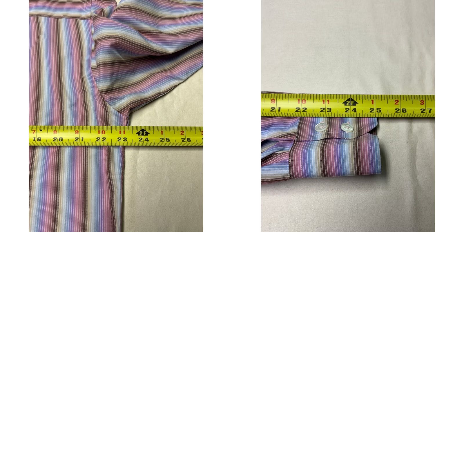 Zanella Zanella Floyd Mens M Button Down Shirt Multi Color Stripe Long Sleeve Italy Size US M / EU 48-50 / 2 - 8 Thumbnail