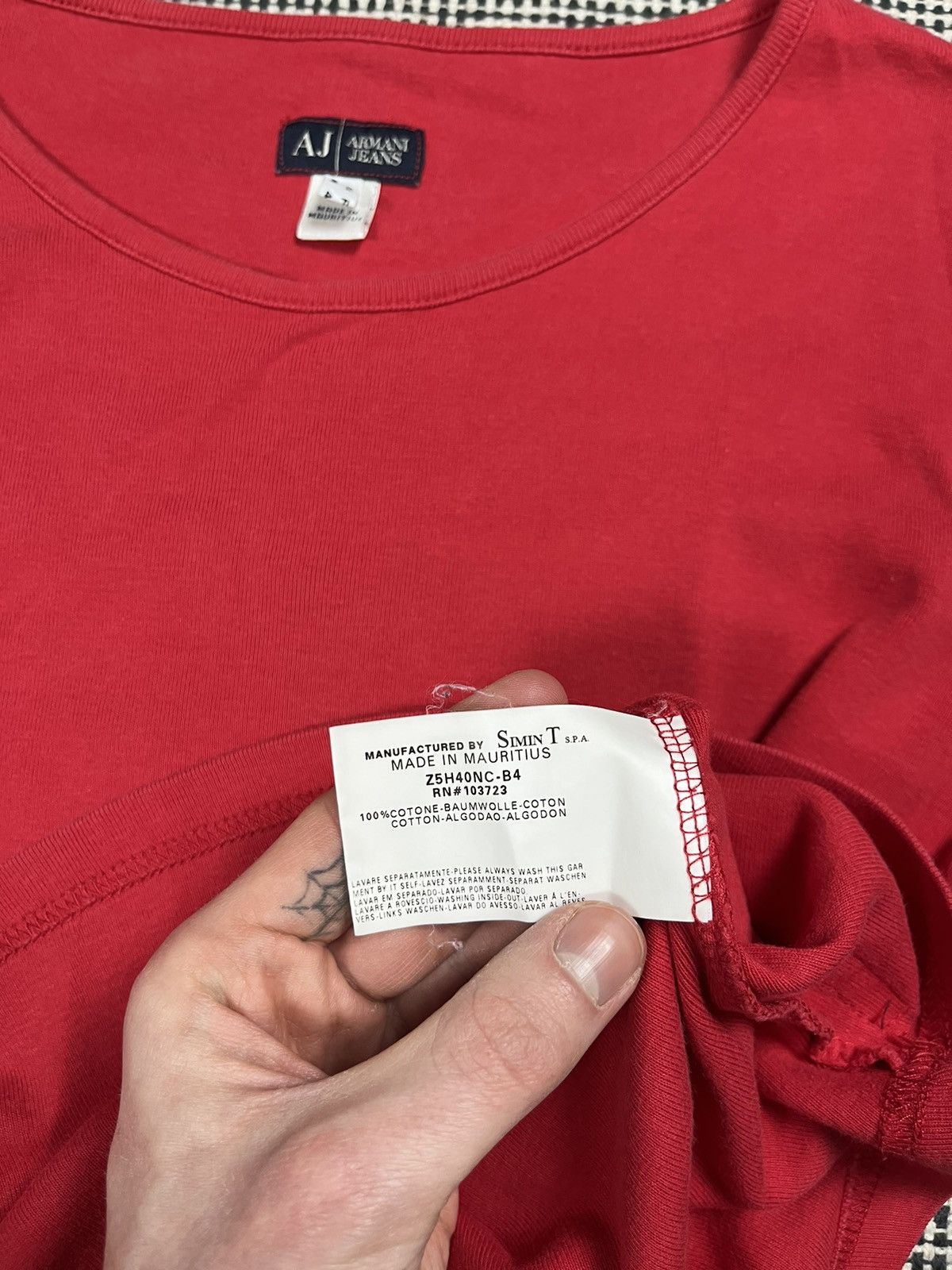Armani × Vintage Armani jeans vintage y2k long sleeve t-shirt Size M / US 6-8 / IT 42-44 - 7 Thumbnail