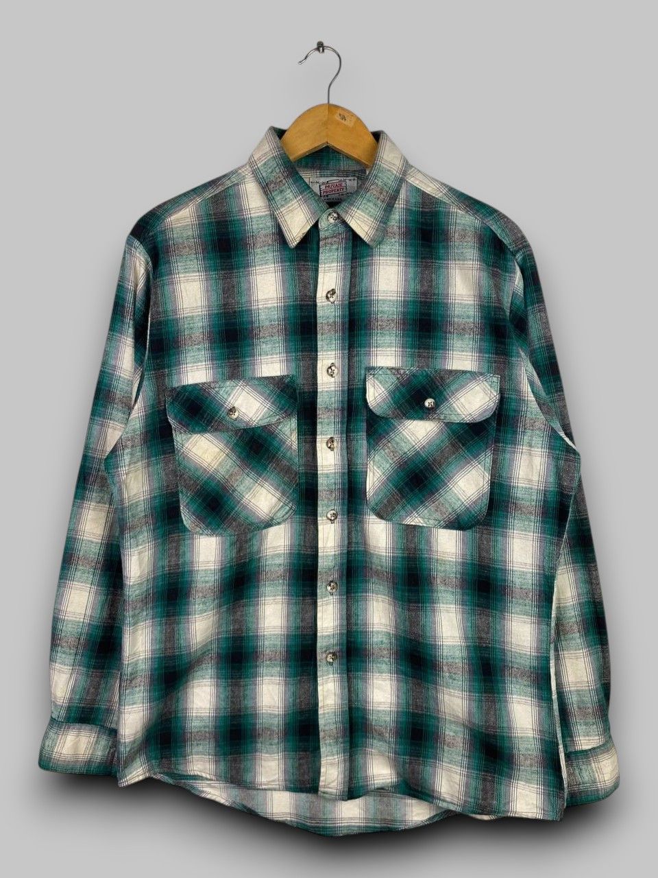 Flannel vintage private property shadow plaid flannel shirt Size US M / EU 48-50 / 2 - 1 Thumbnail