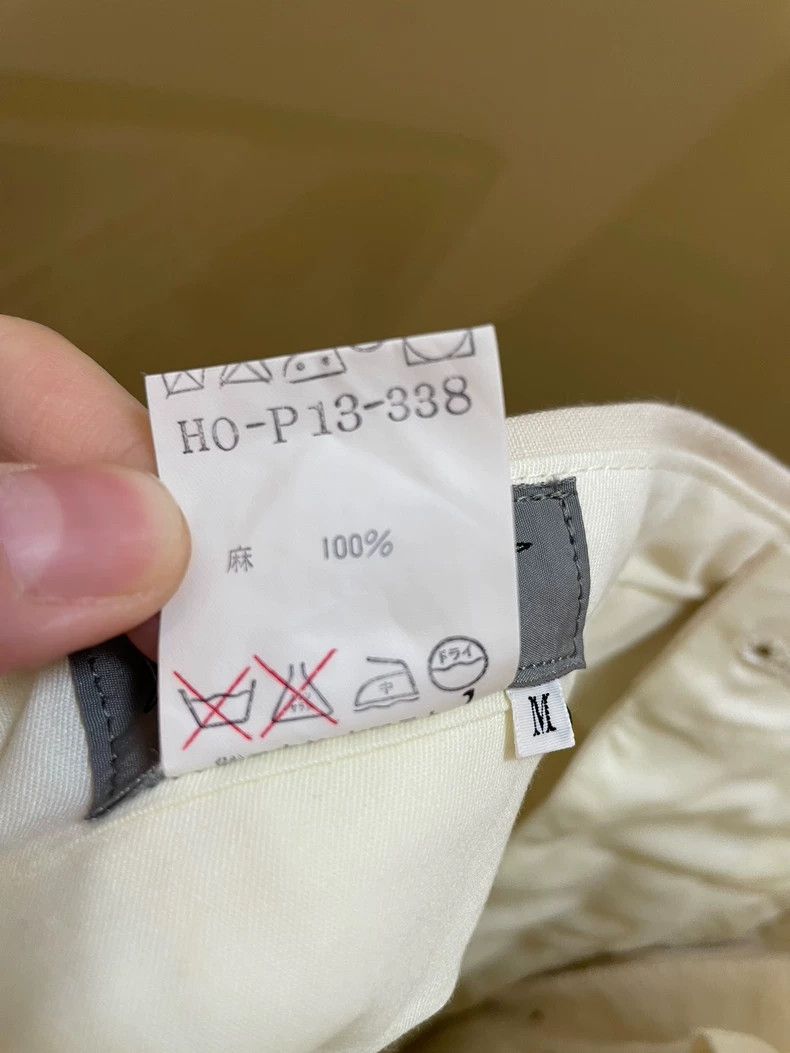 Yohji Yamamoto Yohji Yamamoto size m 93SS white linen monogrammed trousers Size US 28 / EU 44 - 5 Thumbnail