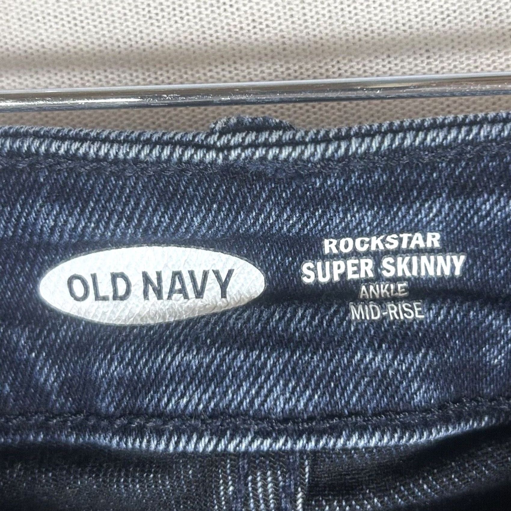 Old Navy Old Navy Rockstar Jeans Women's Size 2 Button Fly Mid Rise Skinny Denim Regular Inseam 27 Blue Jeans Size 26" / US 2 / IT 38 - 3 Thumbnail
