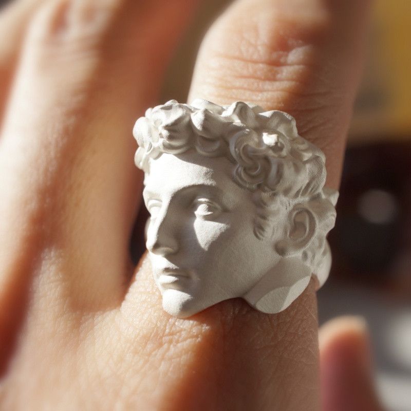 Jewelry Greek statue of David Jewelry Rings Chrome Ring (Size 7-13) Size ONE SIZE - 5 Thumbnail