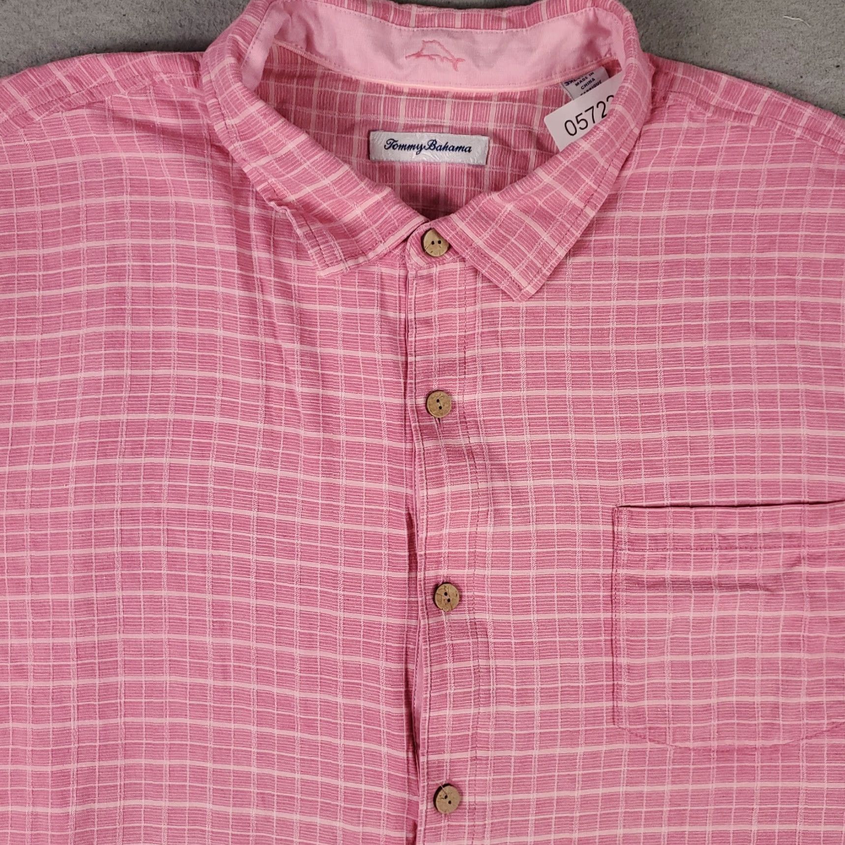 Tommy Bahama Tommy Bahama Shirt Mens 3XLT Pink Plaid Silk Button Up Short Sleeve Size US XXL / EU 58 / 5 - 4 Thumbnail