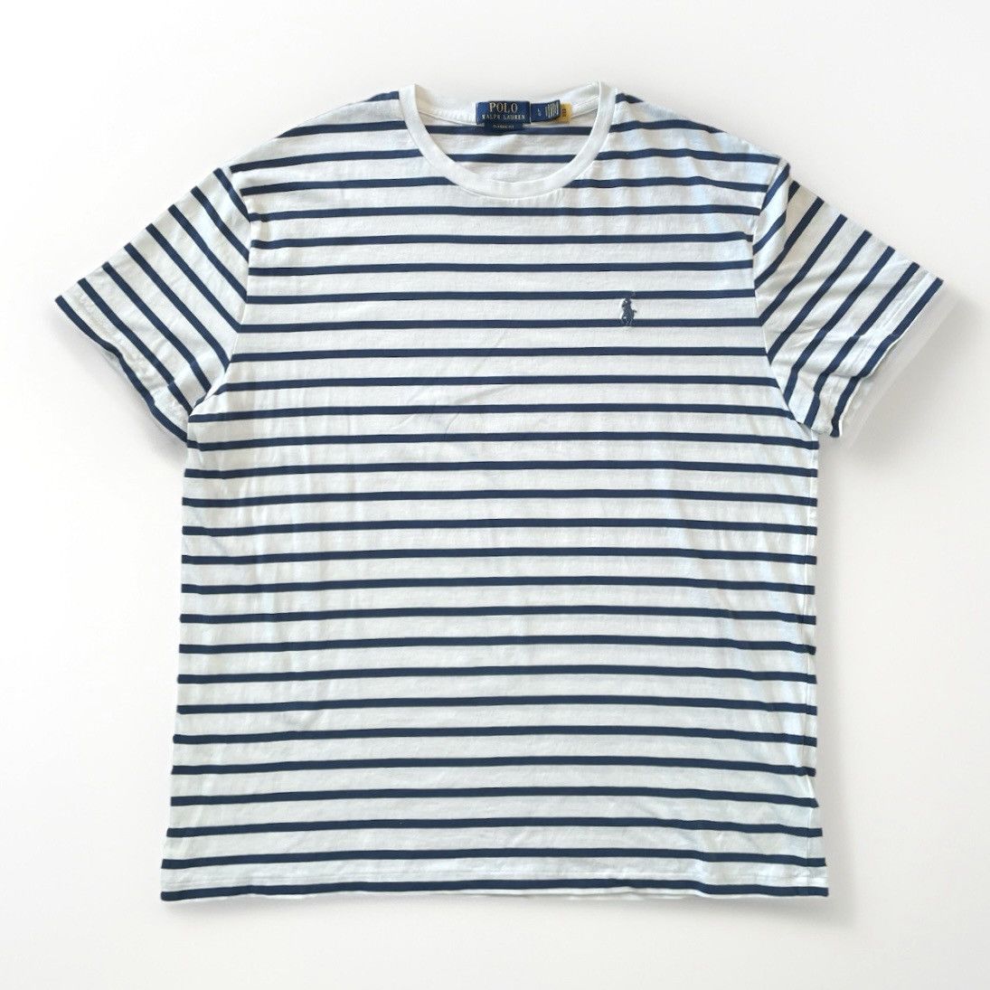 Polo Ralph Lauren Navy Striped Tee Shirt Size US L / EU 52-54 / 3 - 1 Thumbnail