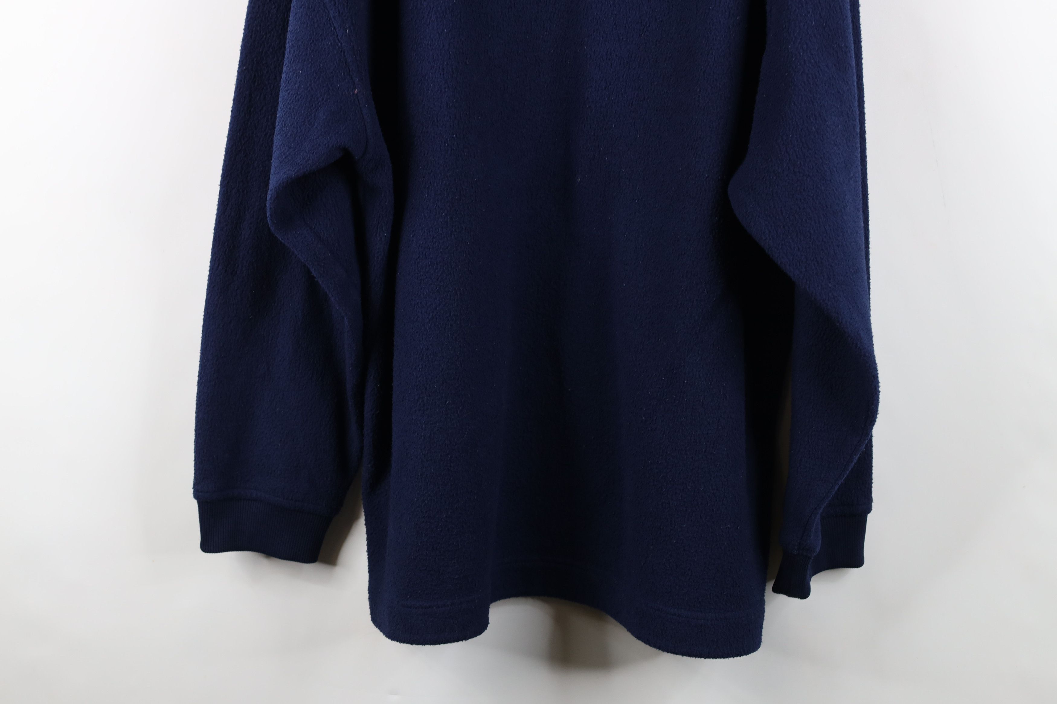 Vintage Vintage 90s Streetwear Blank Fleece Henley Hoodie Sweatshirt Size US XL / EU 56 / 4 - 13 Thumbnail
