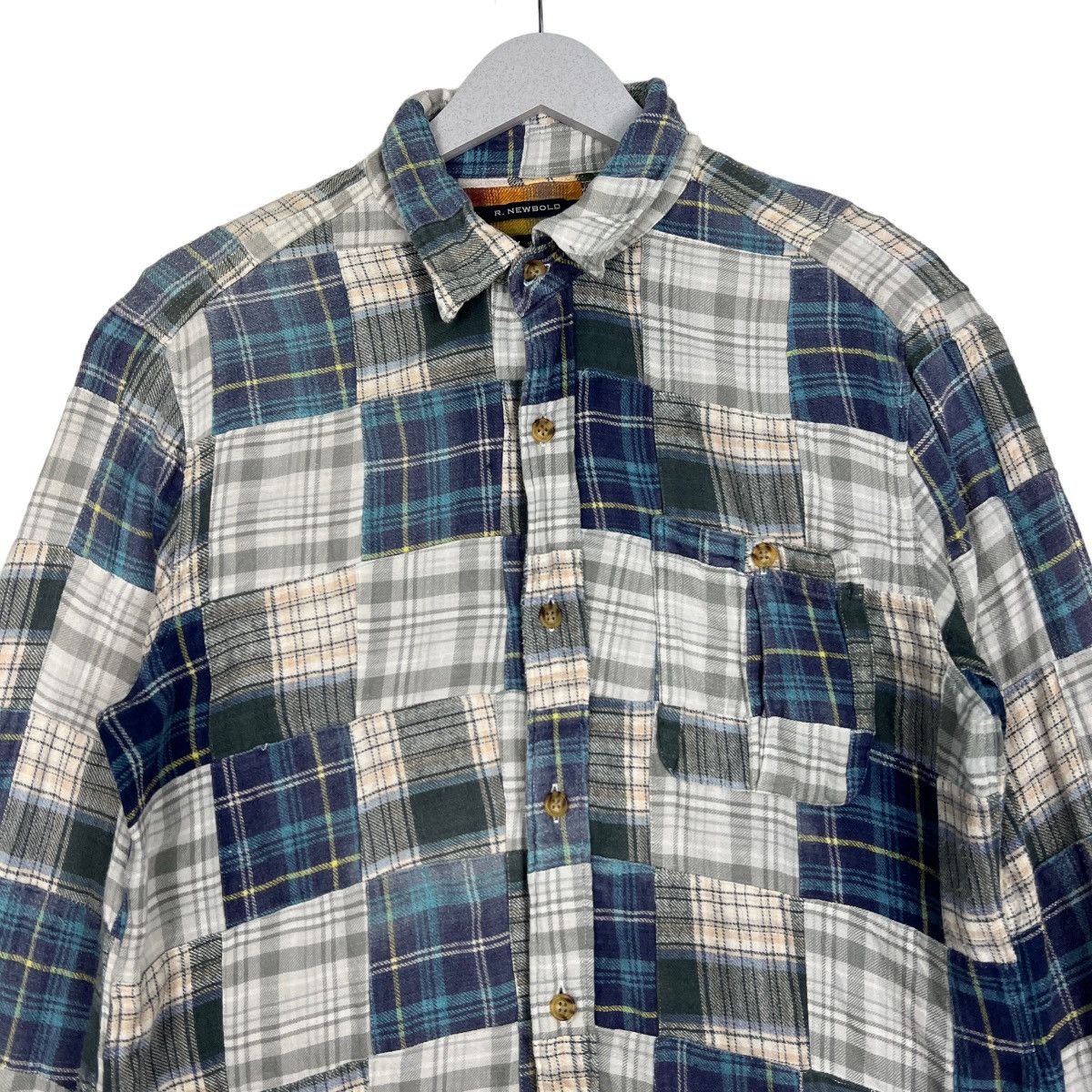 R.Newbold 🔥 R.NEWBOLD CHECK PATCHWORK SHIRTS Size US L / EU 52-54 / 3 - 3 Thumbnail