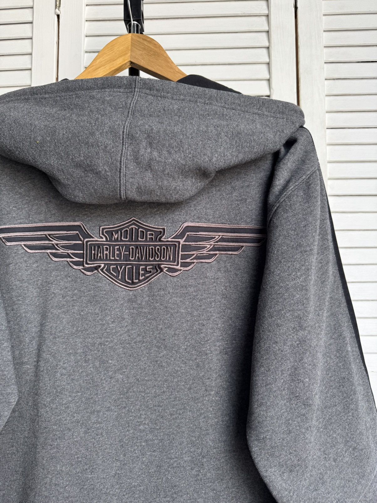 Harley Davidson Vintage Harley Davidson Big Logo Black Zip Up Hoodie Size US S / EU 44-46 / 1 - 8 Thumbnail