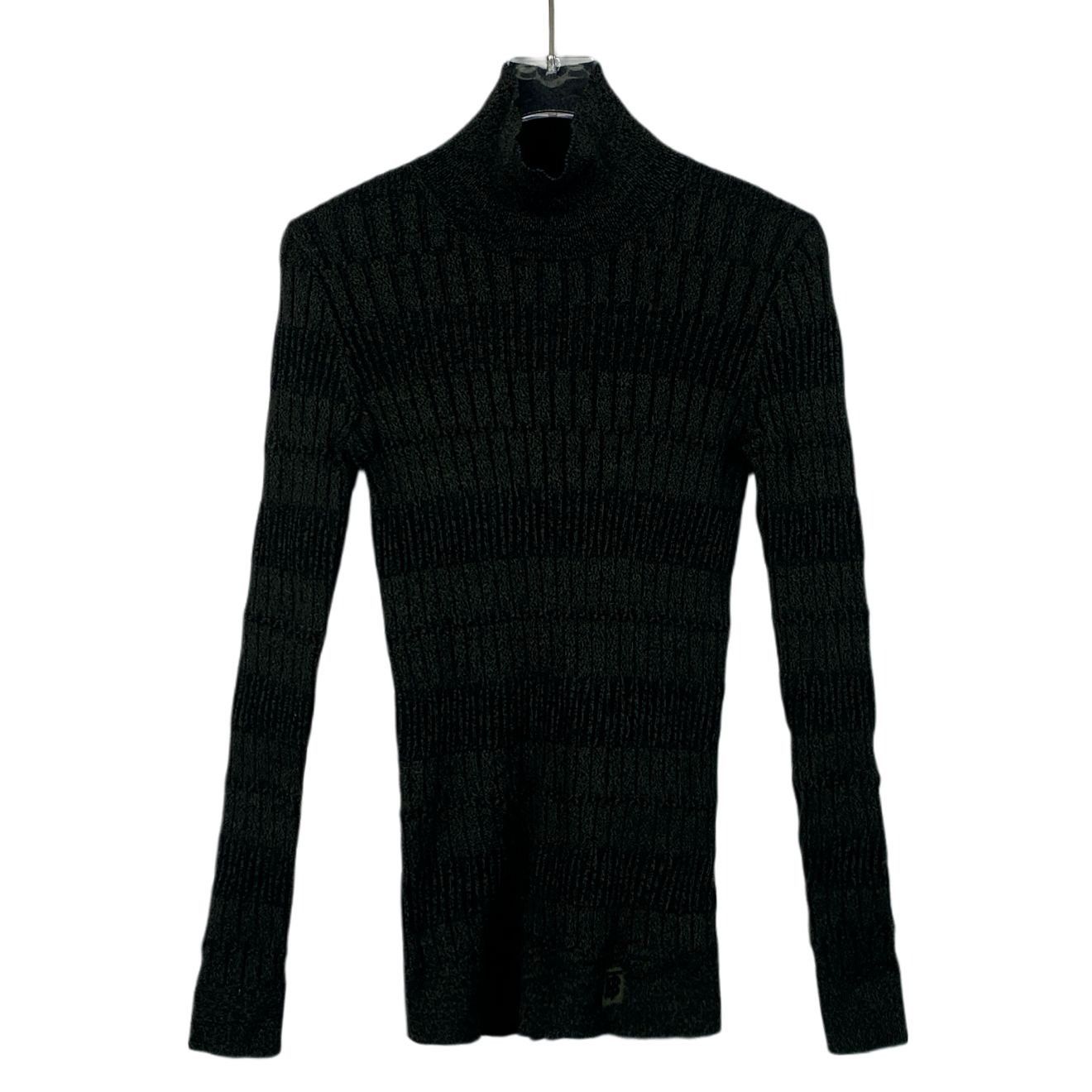 Burberry Ribbed Knit Turtleneck Sweater Black