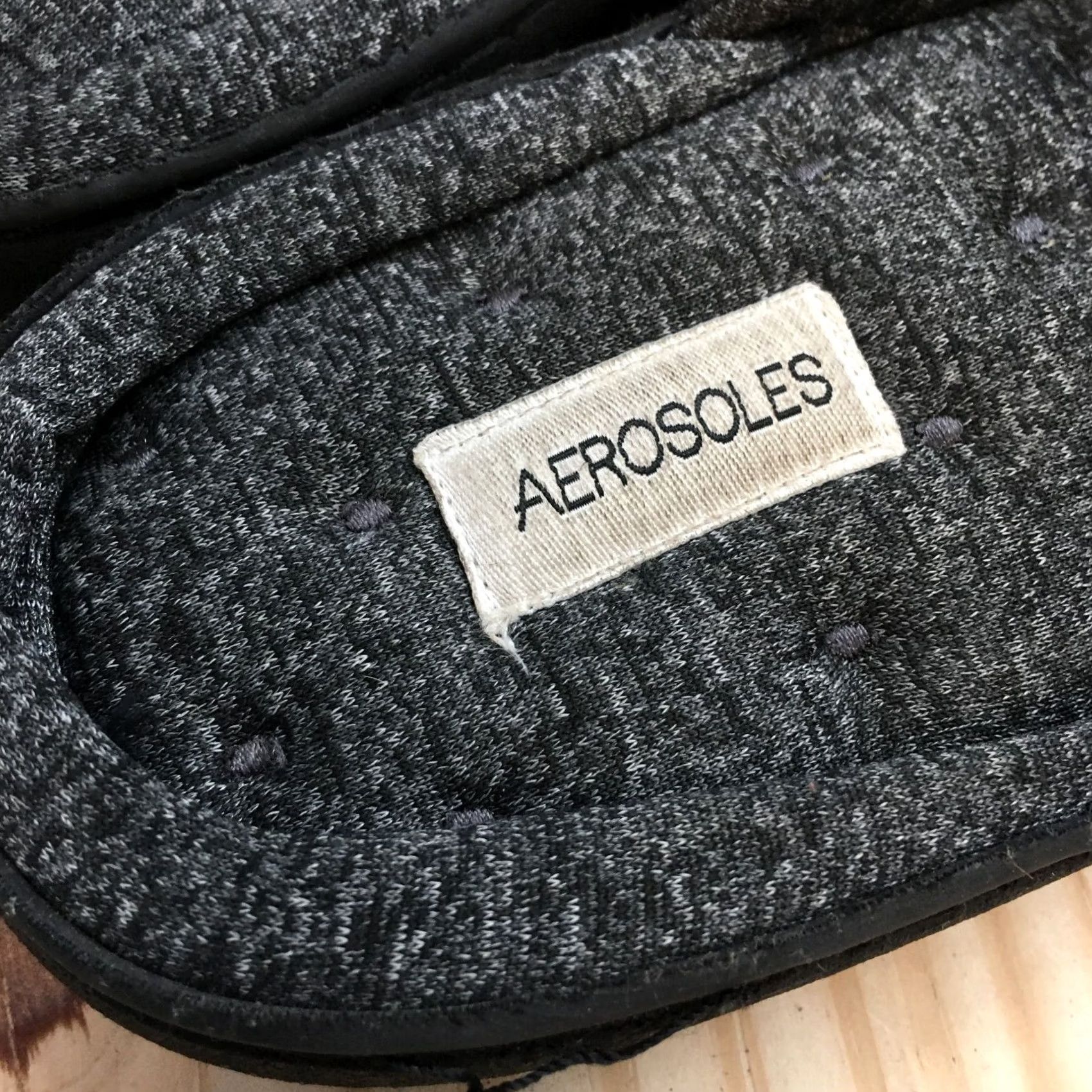 Vintage Aerosoles Slippers Mens Slip On Gray Memory Foam Insoles Mule Flats Casual Size 6.5-7.5 Mens Size US 7 / IT 37 - 7 Thumbnail