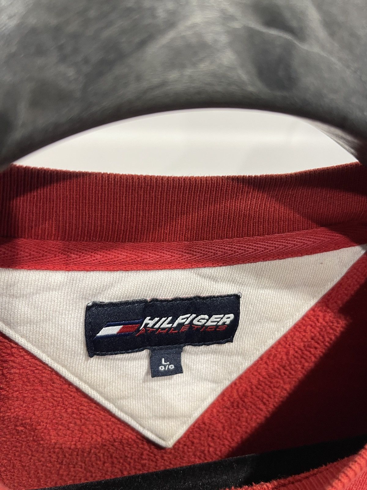Tommy Hilfiger Tommy Hilfiger Vintage Sweatshirt Mens Red Cotton 85 L Size US L / EU 52-54 / 3 - 3 Thumbnail