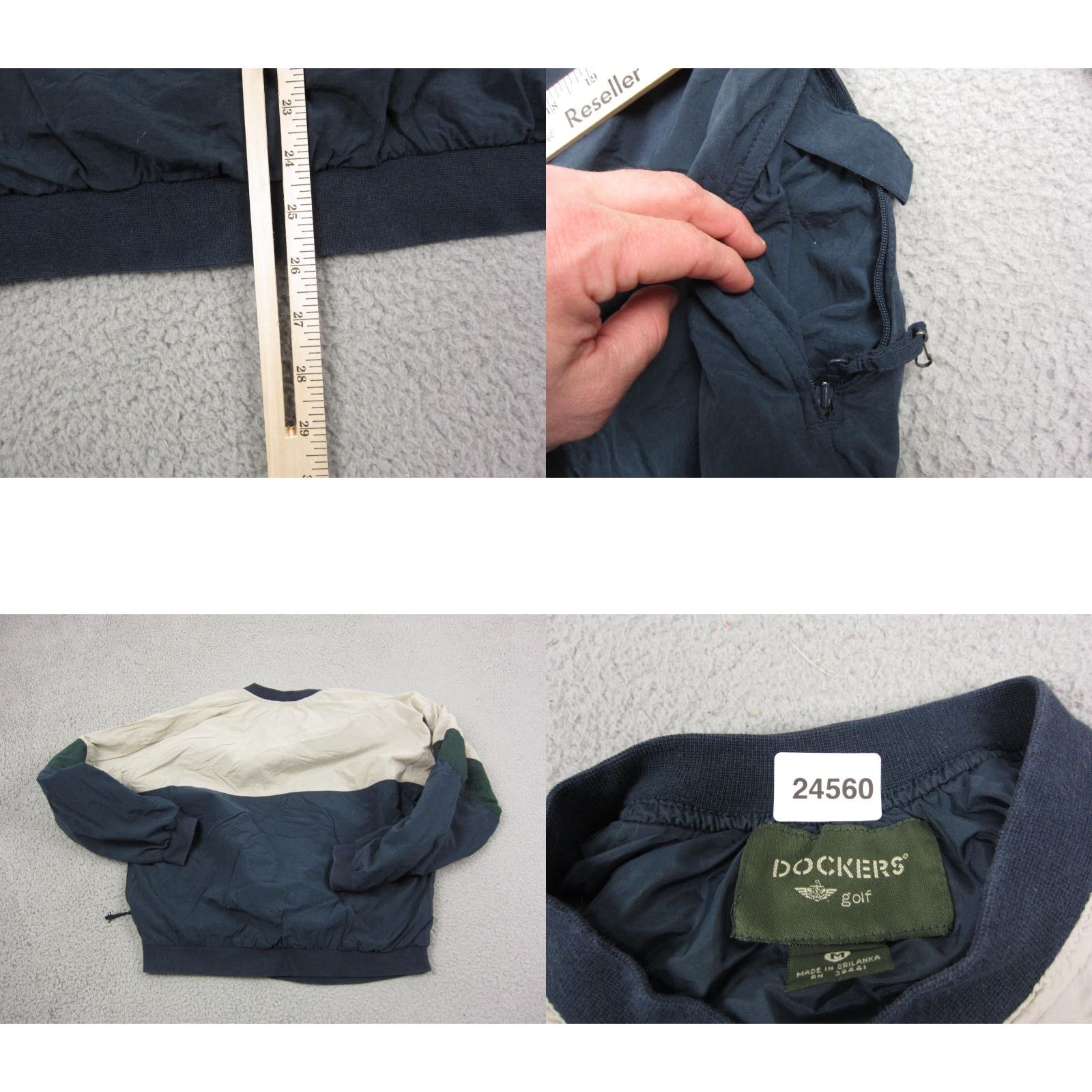 Dockers VINTAGE Dockers AT&T Pebble Beach Pro Am Jacket Mens Medium Track Jacket Blue Brown Pullover Full Zip Pockets Size US M / EU 48-50 / 2 - 9 Thumbnail