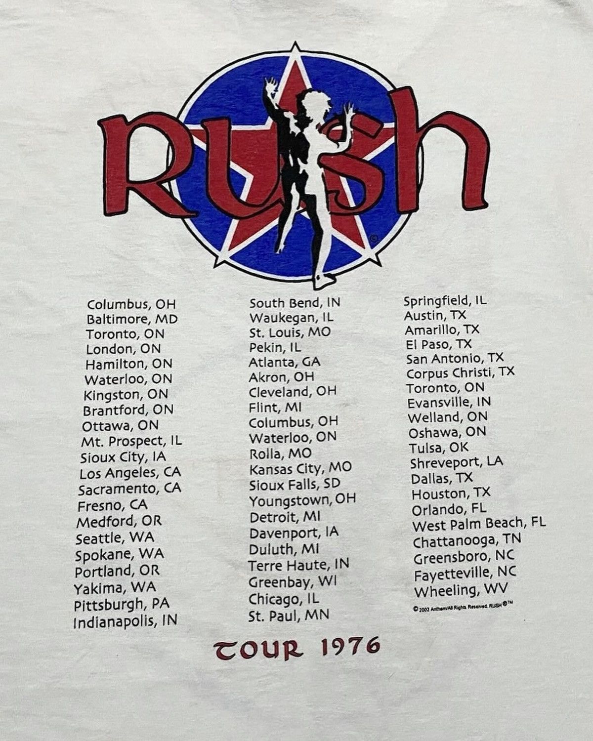 Vintage 2002 Rush T-Shirt