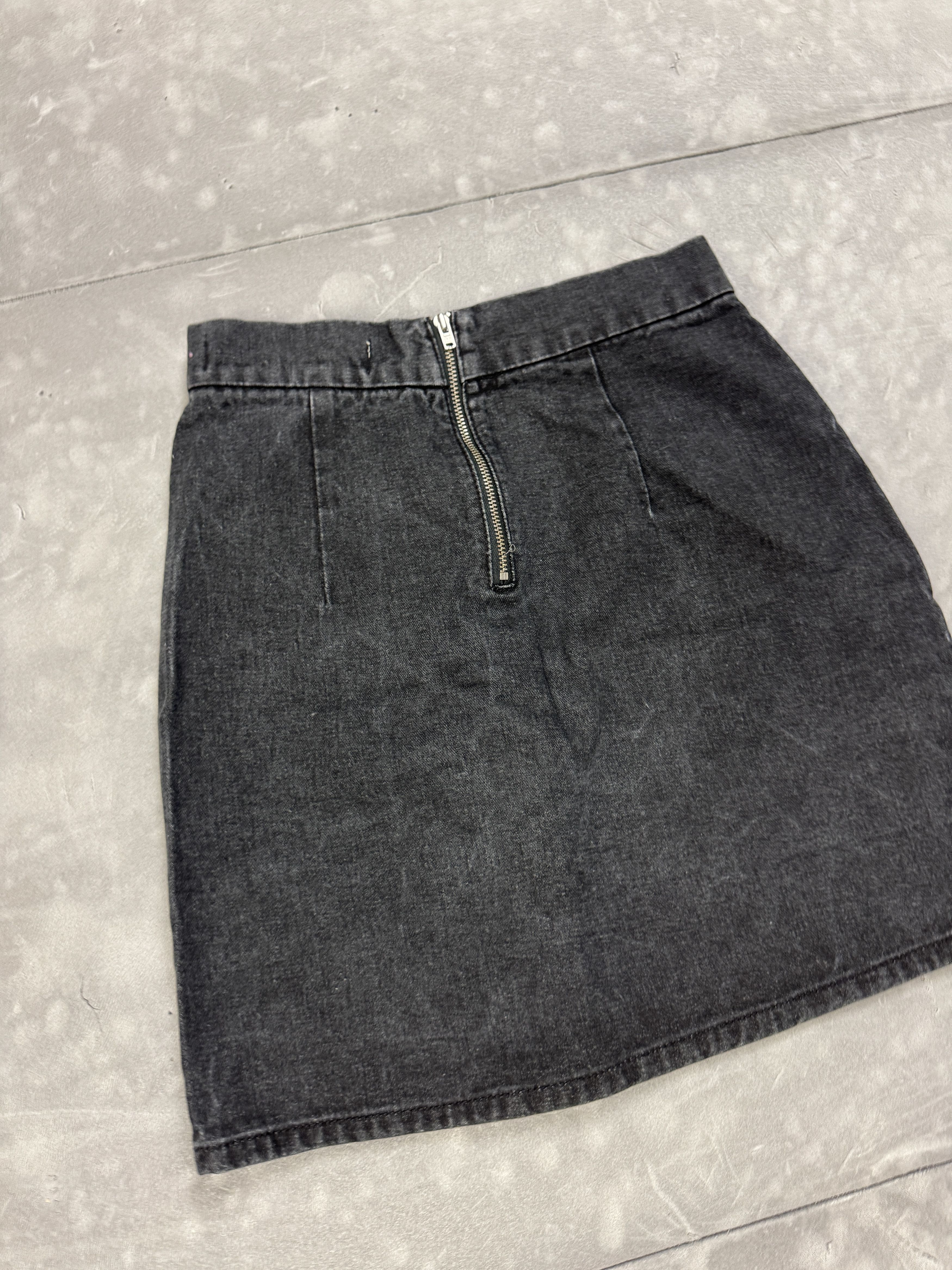 Denim & Co. Vintage Denim & Co Washed Mini Denim Skirt Retro (S) Size 27" / US 4 / IT 40 - 6 Thumbnail