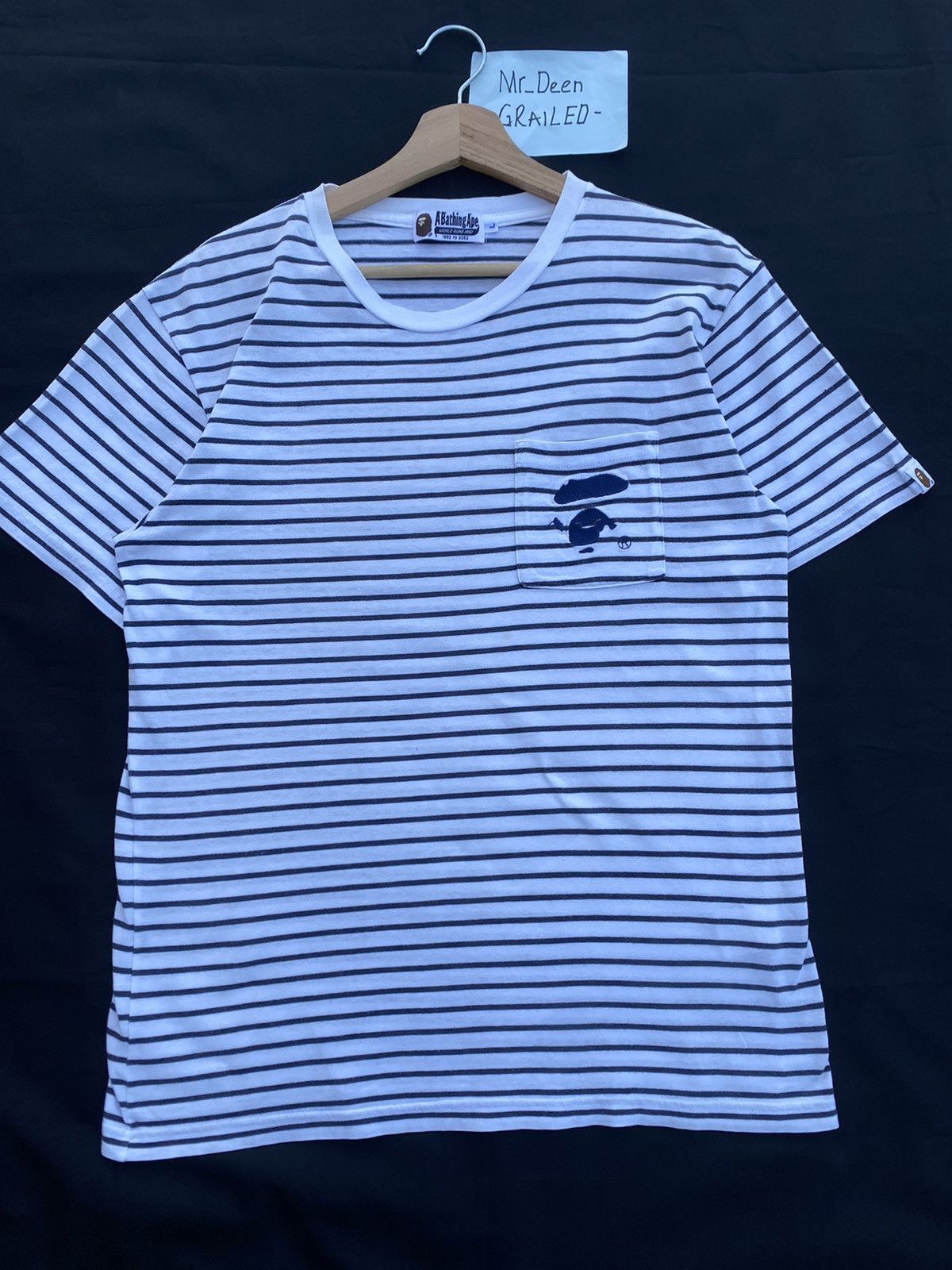 Bape Rare BAPE Stripes Tshirt Size US L / EU 52-54 / 3 - 6 Thumbnail