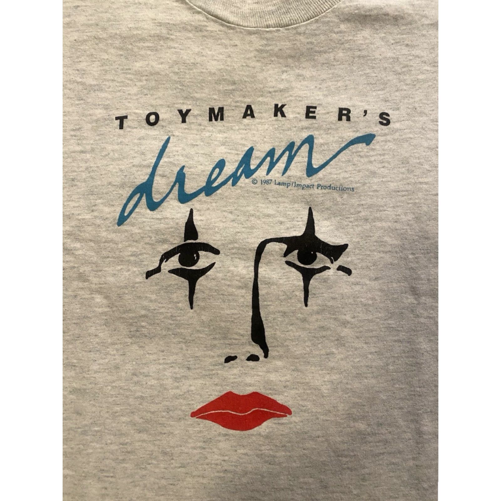 Fruit Of The Loom VINTAGE Fruit of the Loom T-Shirt XL Gray Dream Toymaker’s Dream 80s Theater Graphic Print Double-Sided Mens Shirt Size US XL / EU 56 / 4 - 2 Thumbnail