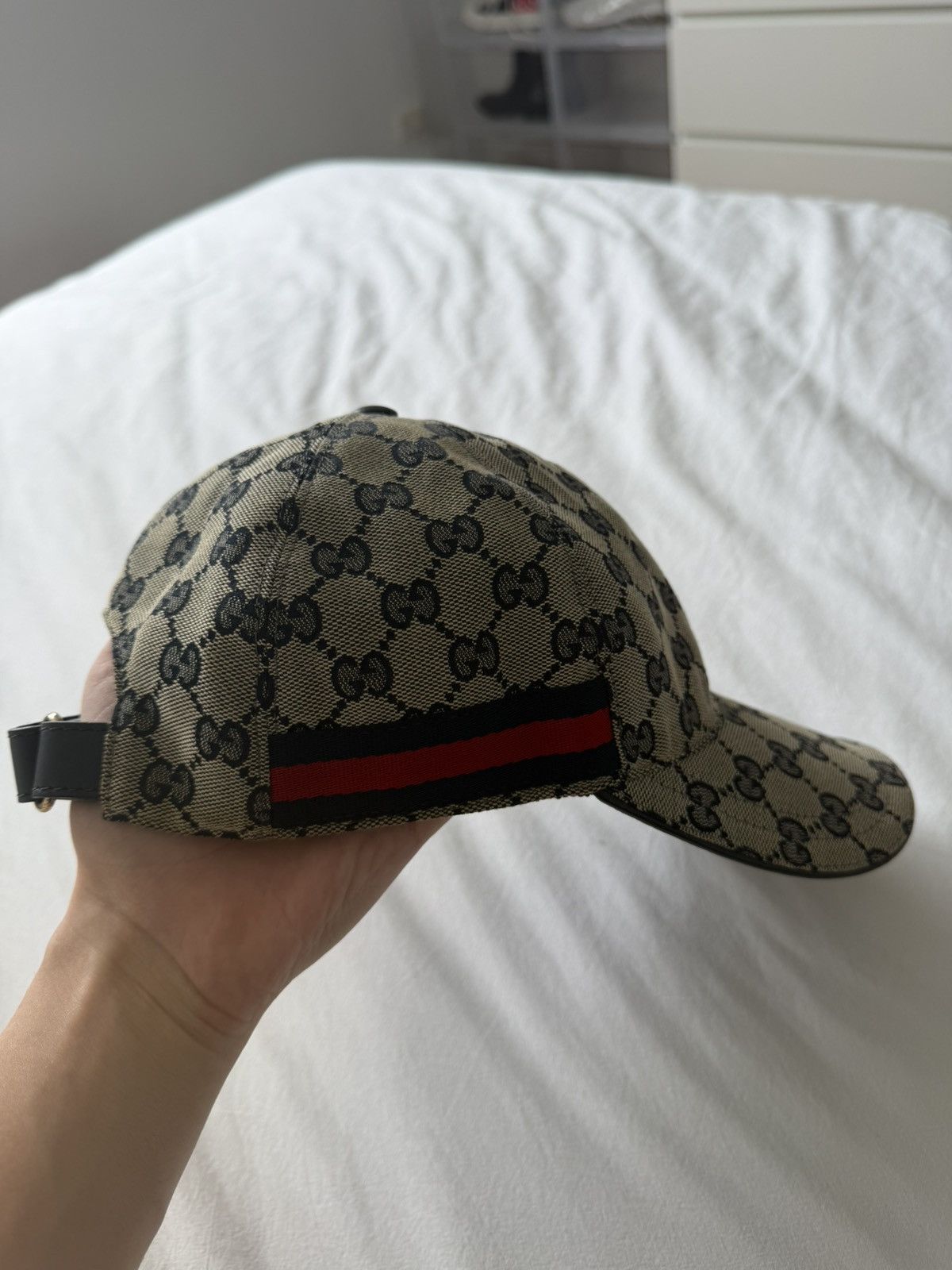 Gucci Gucci Hat Navy & Red Stripes Size ONE SIZE - 2 Thumbnail