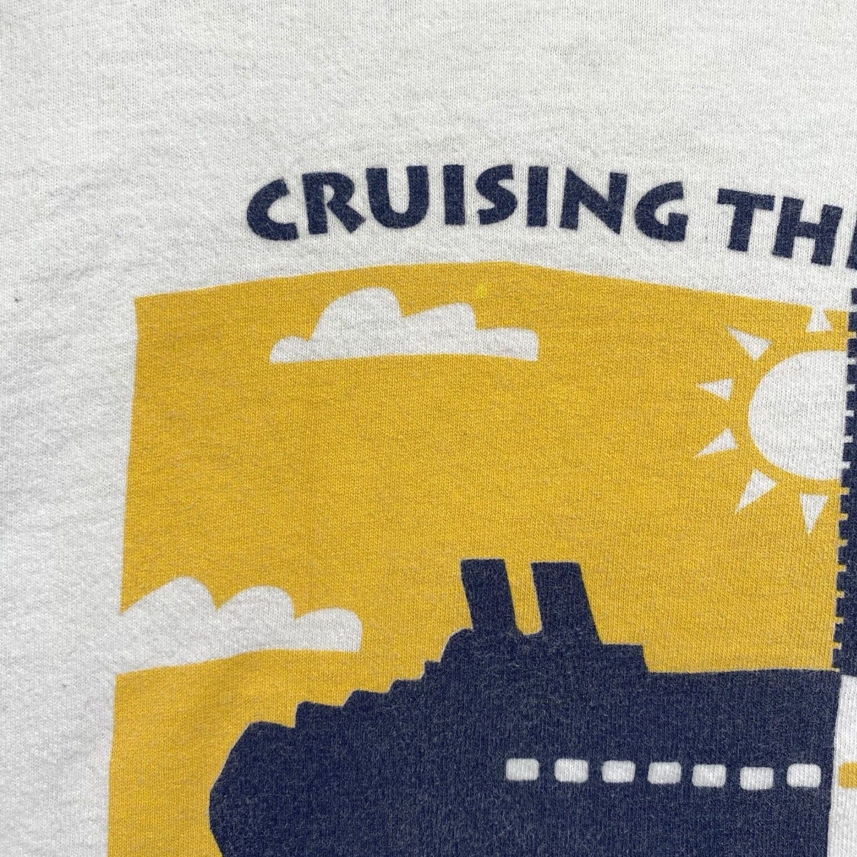 Fruit Of The Loom VINTAGE Princess Cruises T Shirt Graphic Print Men L White 90s Retro Cruise Ship Oceanic Logo Casual Shirts Mens Size US L / EU 52-54 / 3 - 5 Thumbnail