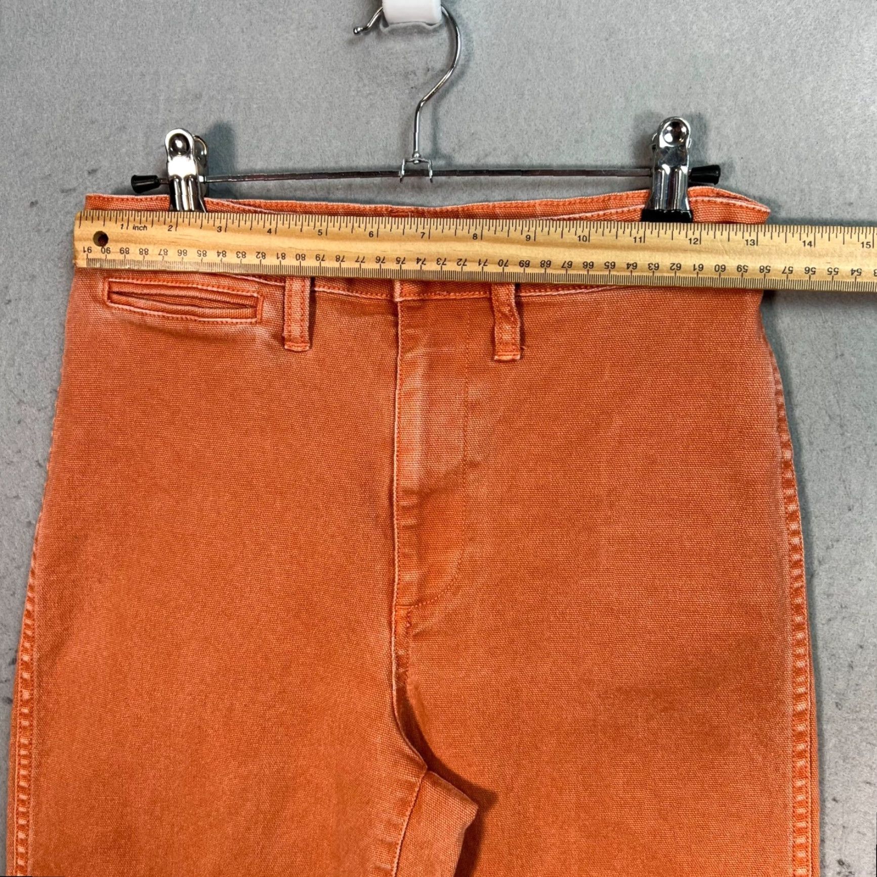 Madewell Madewell Jeans Adult Women 26 Orange High-Rise Straight-Leg Cotton Blend Size 26" / US 2 / IT 38 - 5 Thumbnail