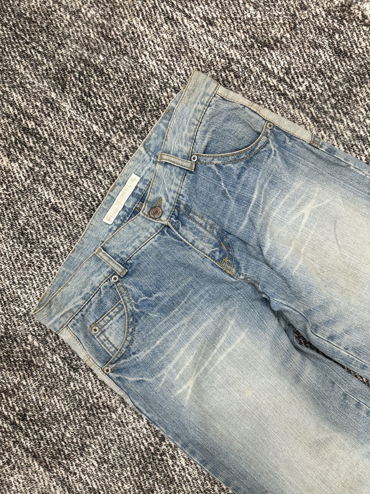 Blue Blue Japan × If Six Was Nine Blue Moon Blue Denim Jeans With Embroidered Pocket Size US 33 - 3 Thumbnail